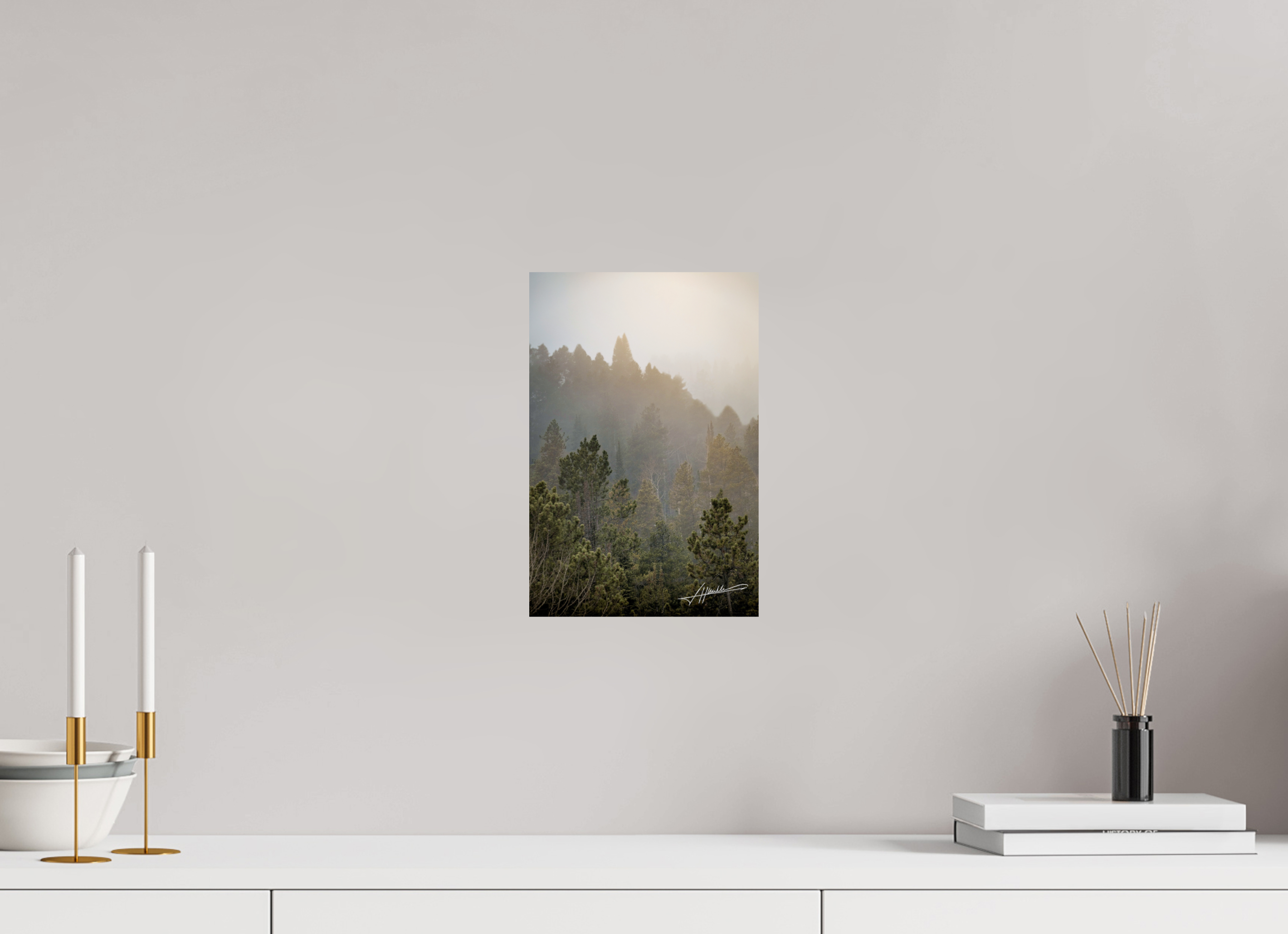 8 x 12″, Photo Print On Fuji Crystal DP II Glowing Mountain Fog