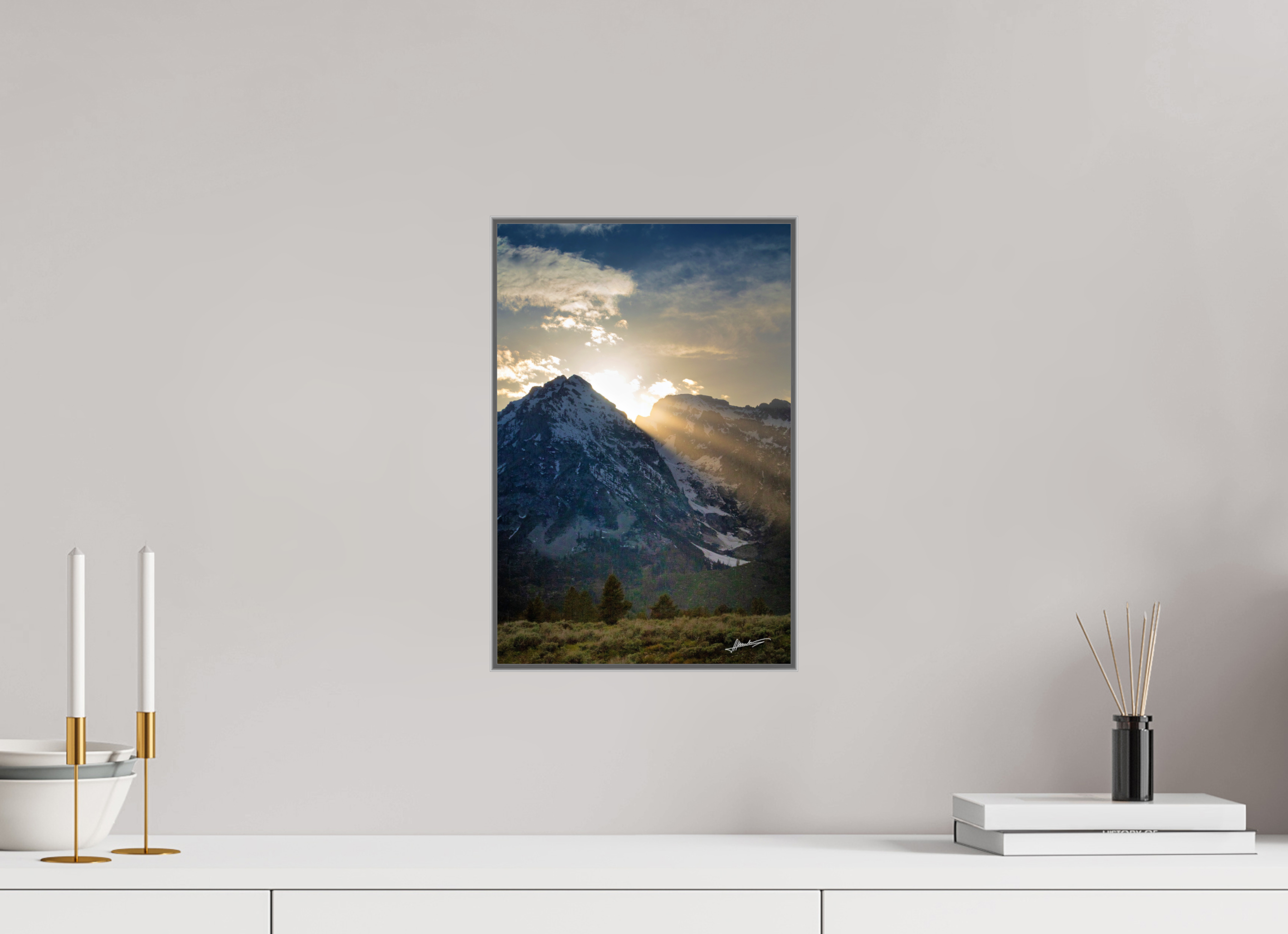 10 x 15″, Aluminum ArtBox Light on the Valley