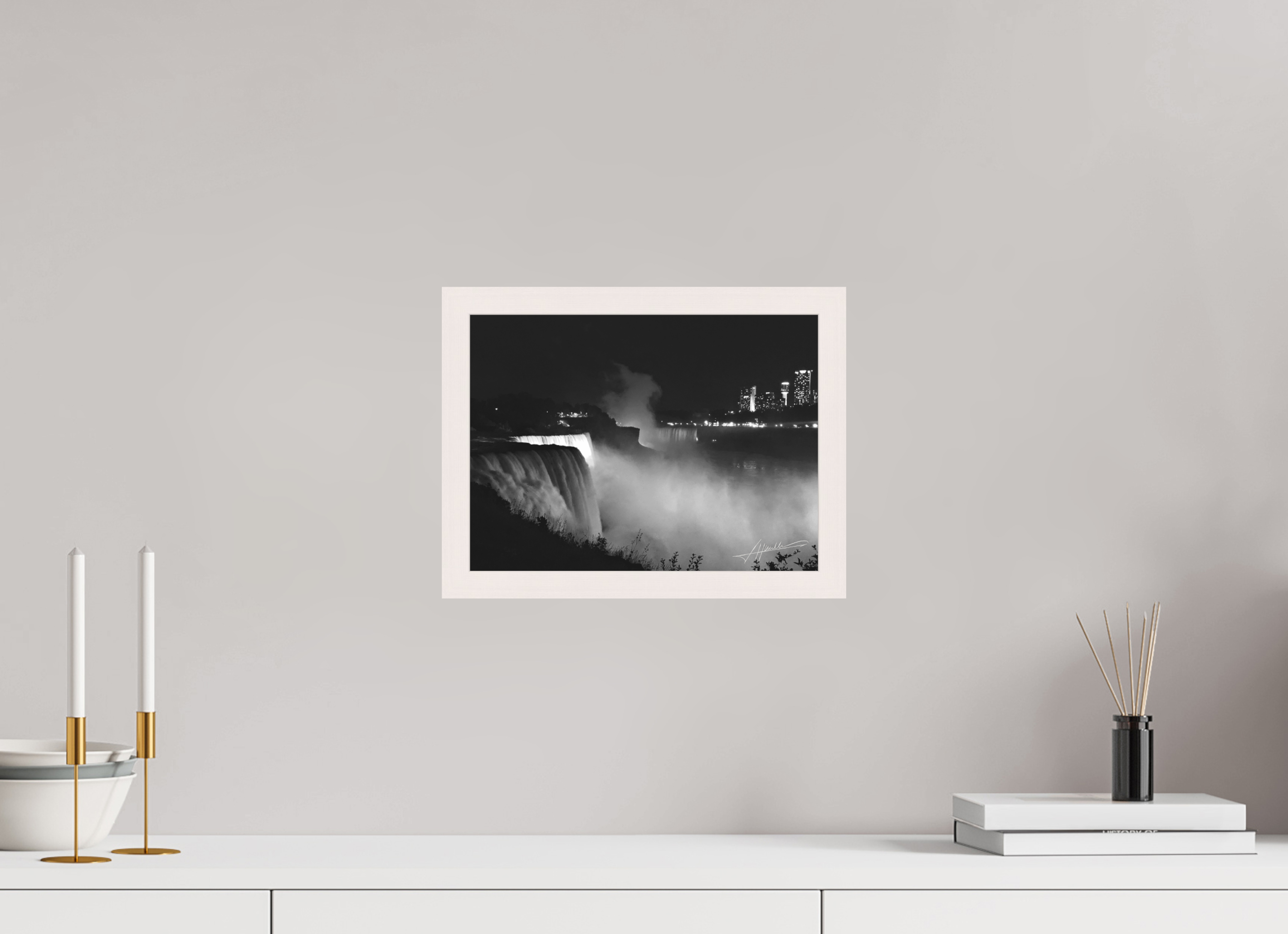 12 x 9″, Shadow Box Frame A Night at Niagara