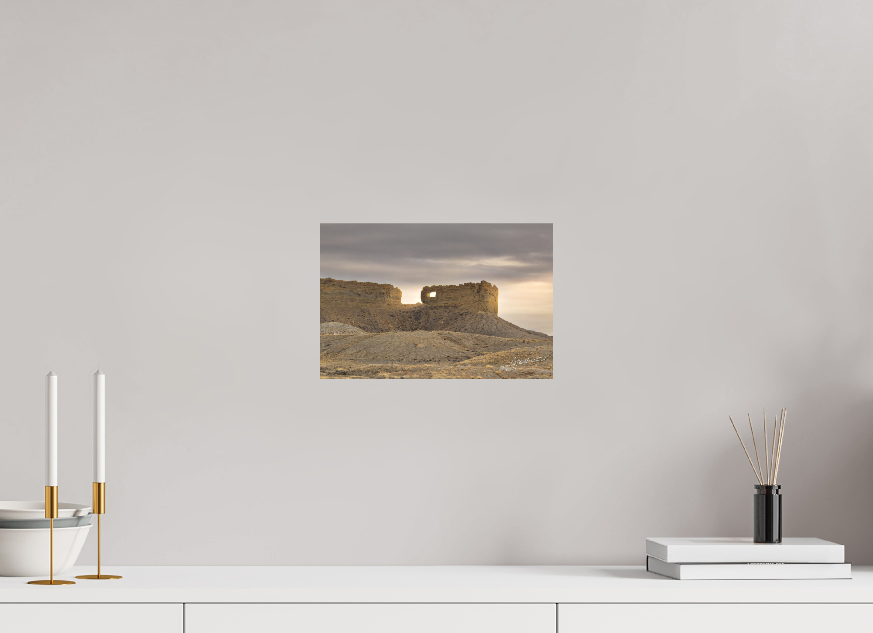 12 x 8″, Metallic Photo Print On Fuji Crystal Pearl Sun on the Buttes