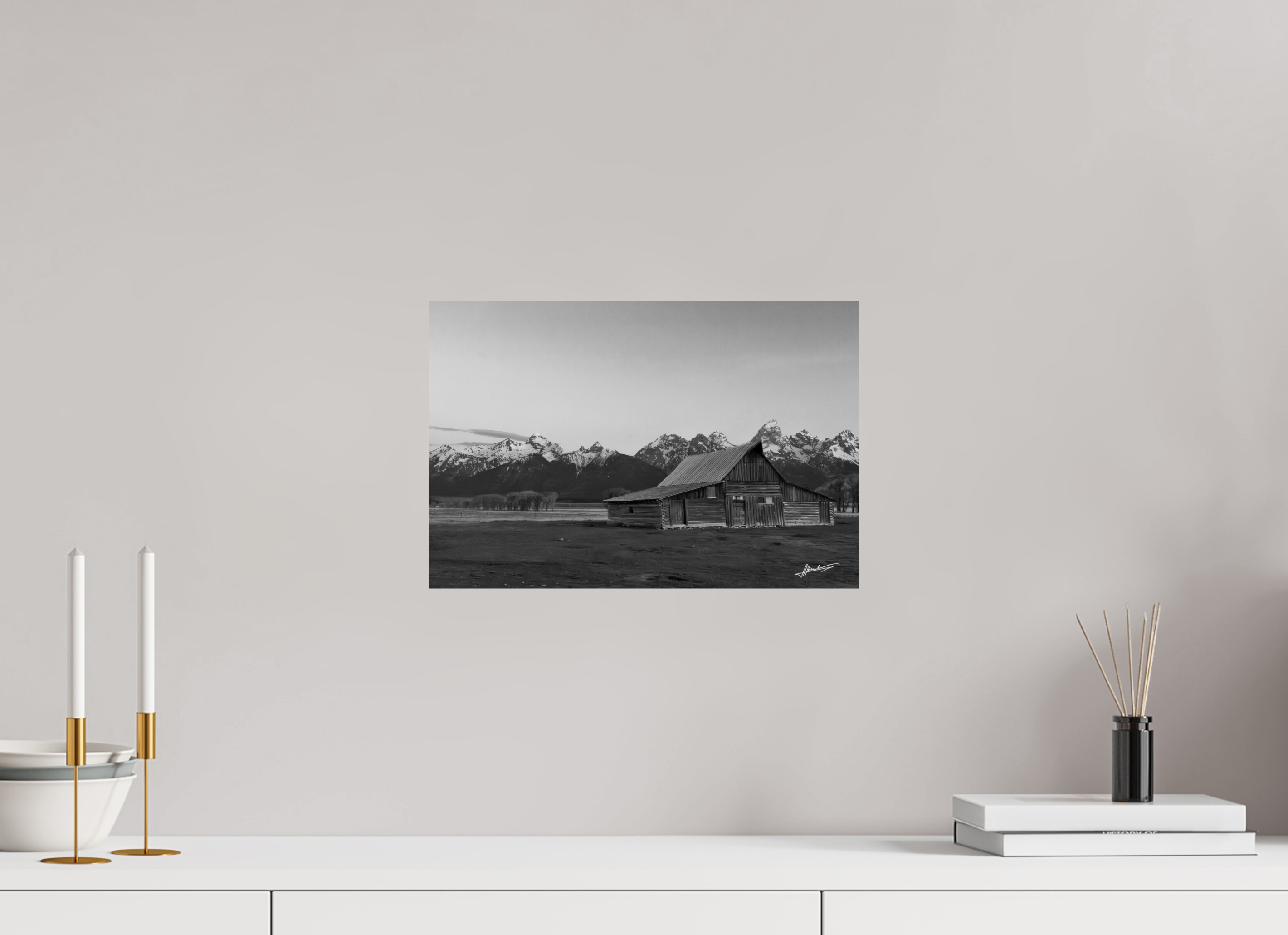 15 x 10″, Photo Print On Ilford Baryta Paper Sunrise on the T.A. Barn