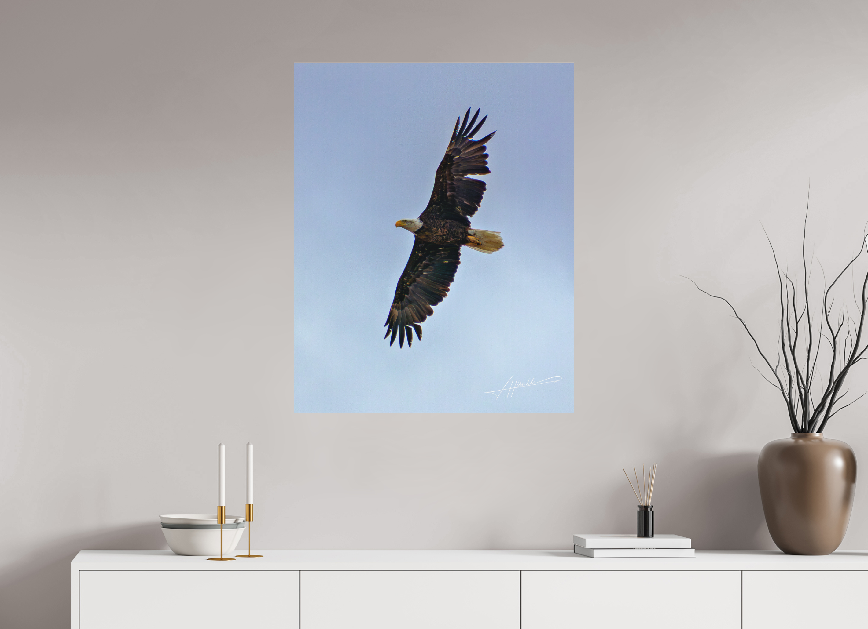 28 x 35″, Fine Pigment Under Acrylic Wings Spread
