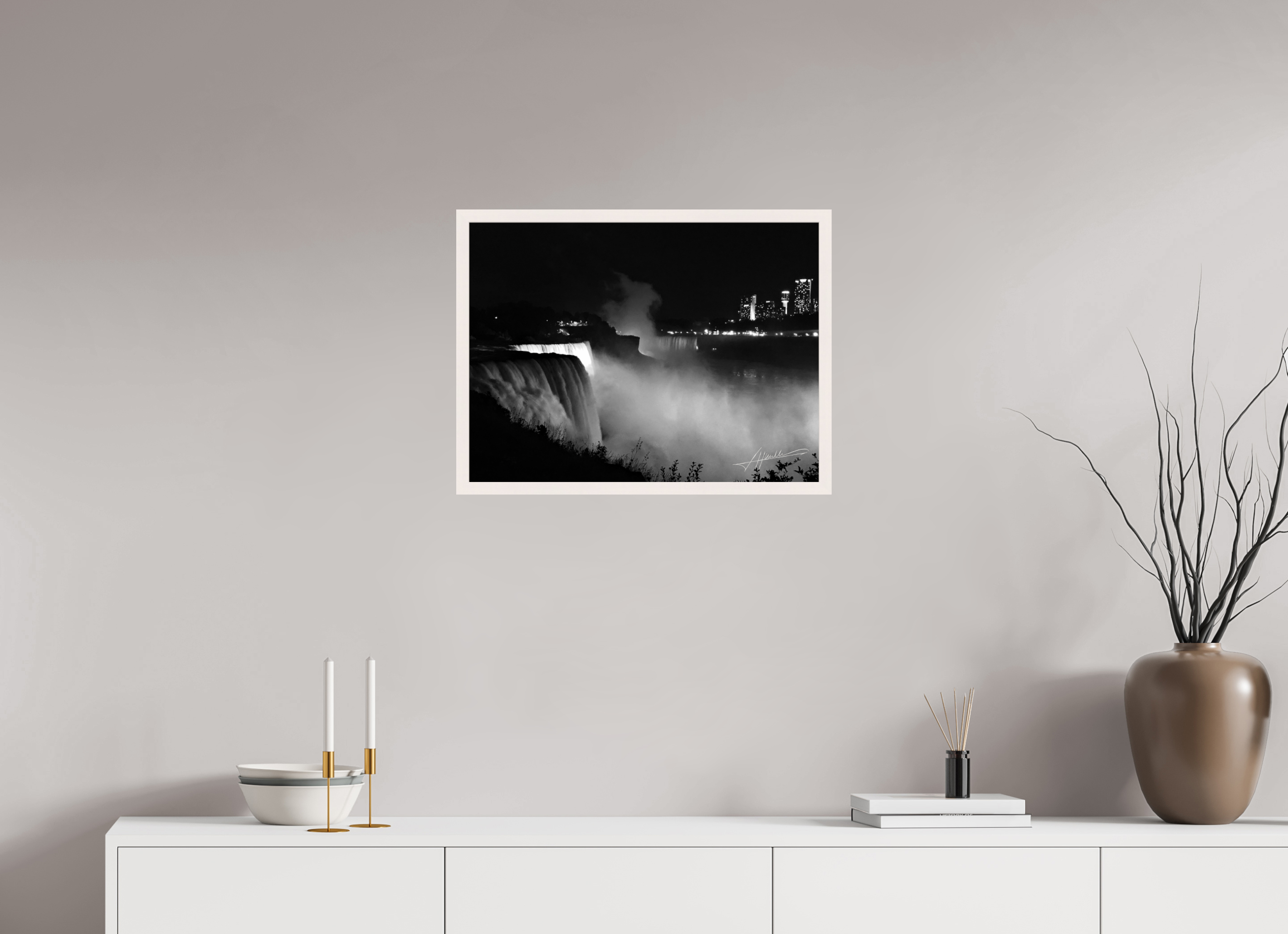 24 x 18″, Gallery Frame A Night at Niagara