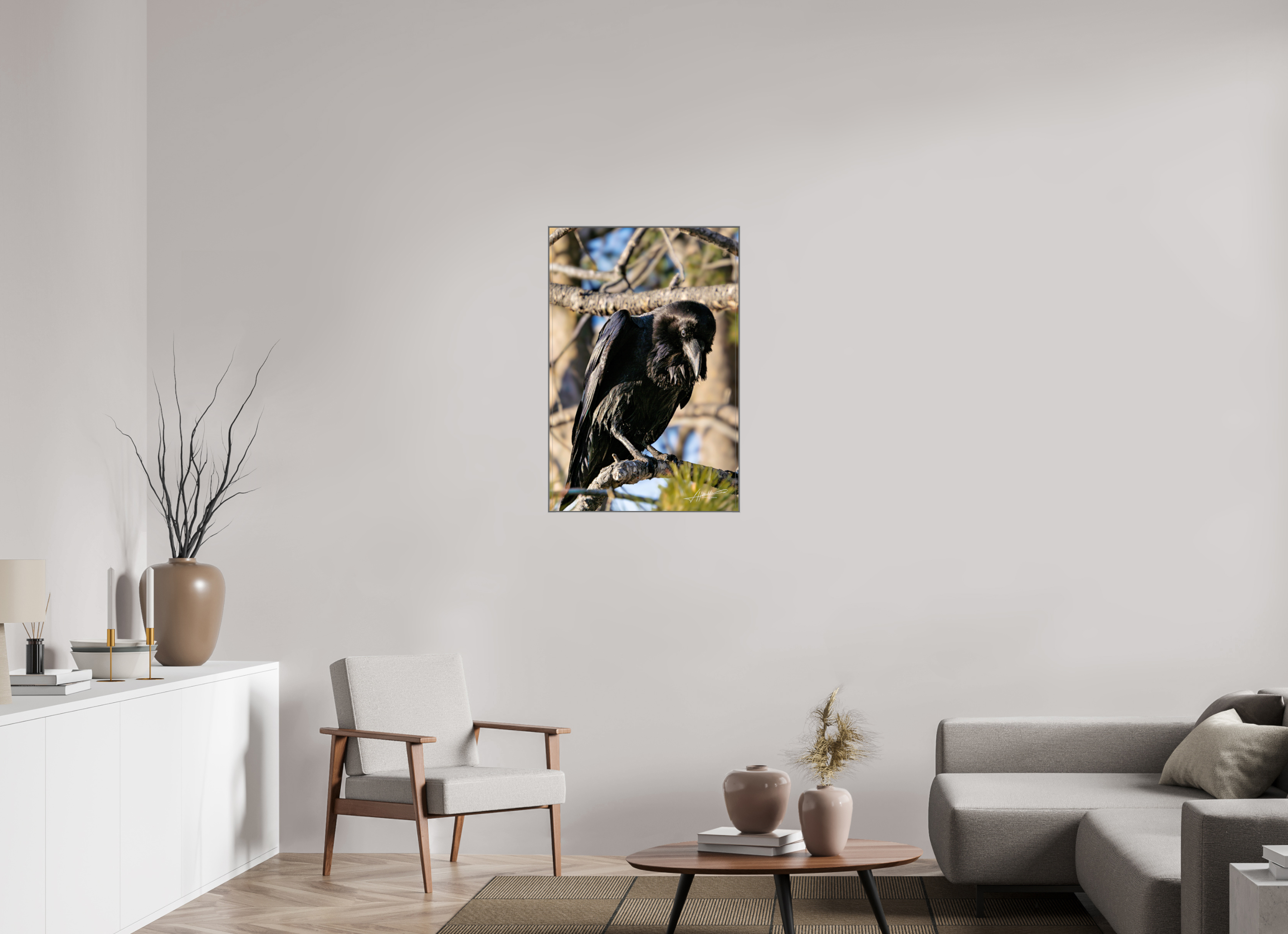 24 x 36″, Aluminum ArtBox Morning Raven