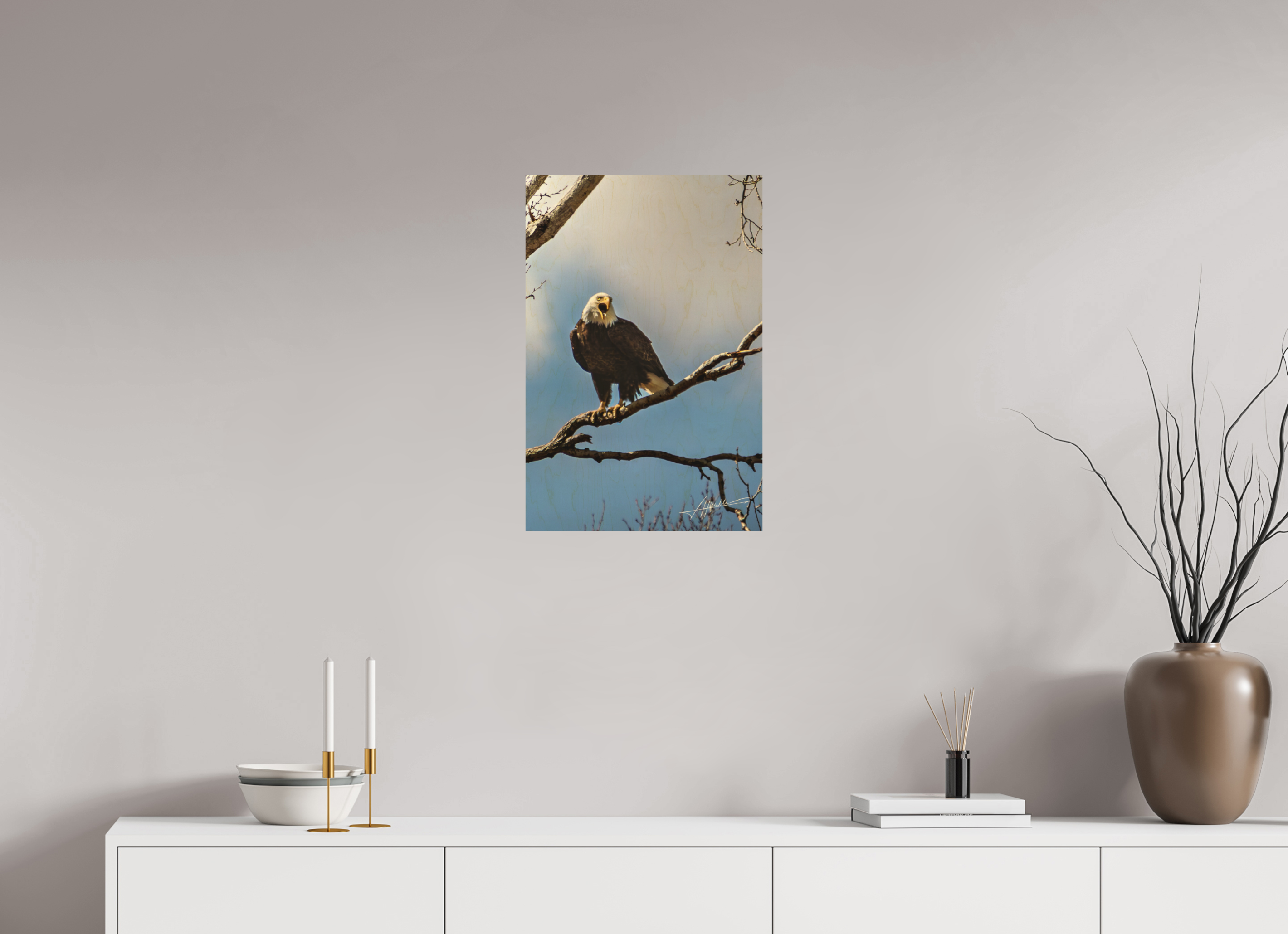 16 x 24″, Direct Photo Print on Wood The Eagle's Call