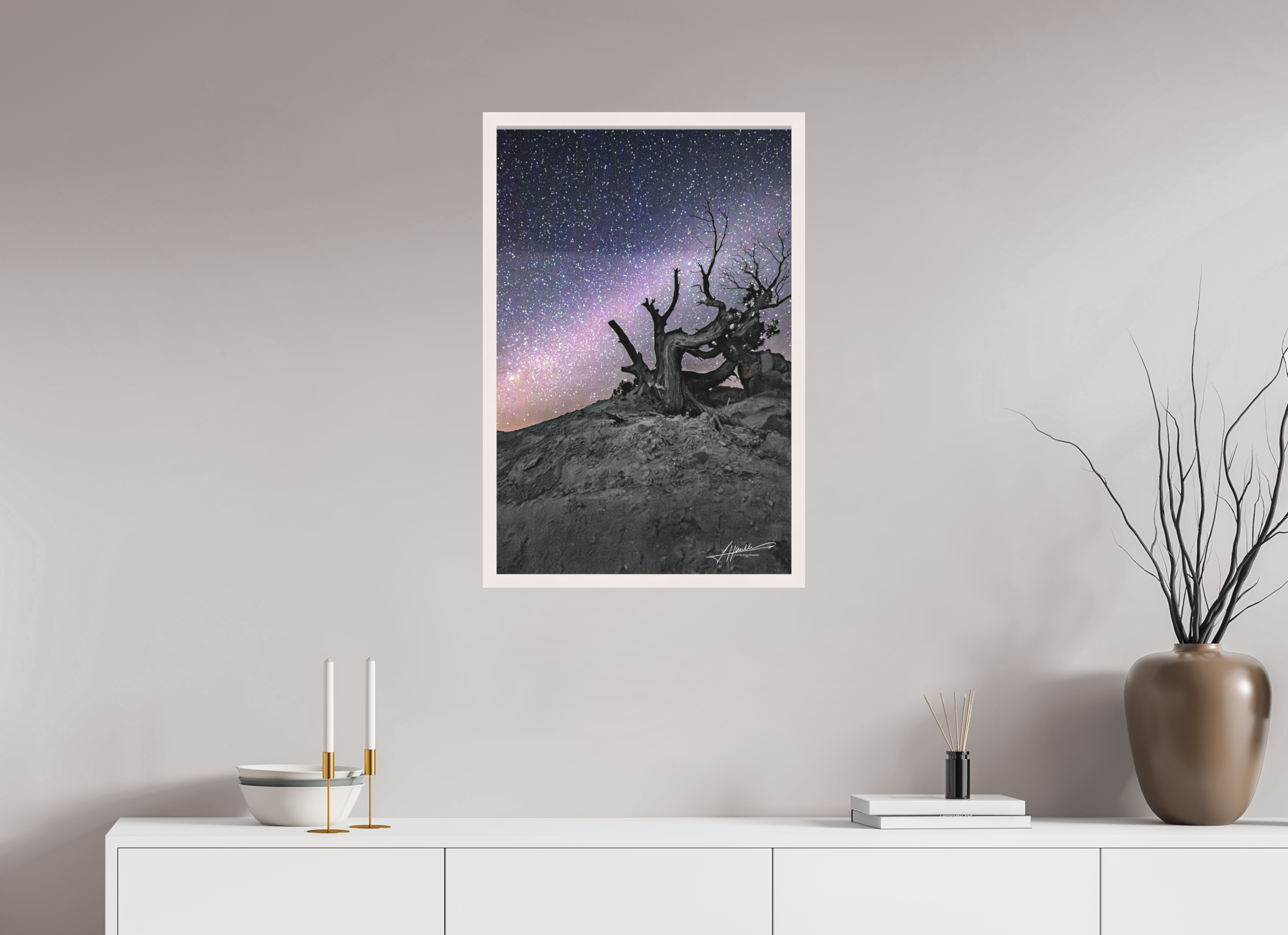 20 x 30″, Shadow Box Frame Reaching the Milky Way