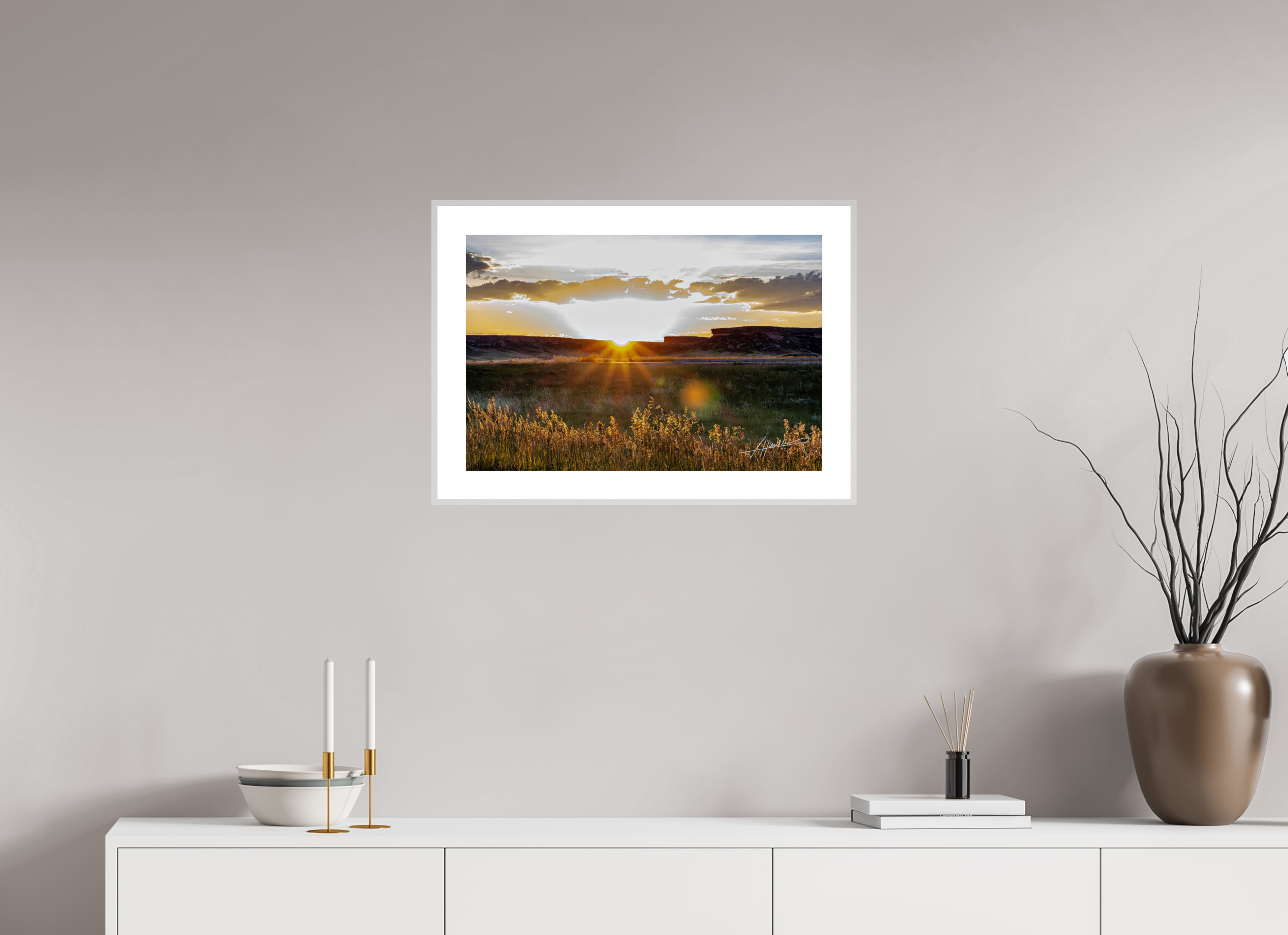 24 x 16″, Changeable Magnetic Frame Sunrise on the Planes