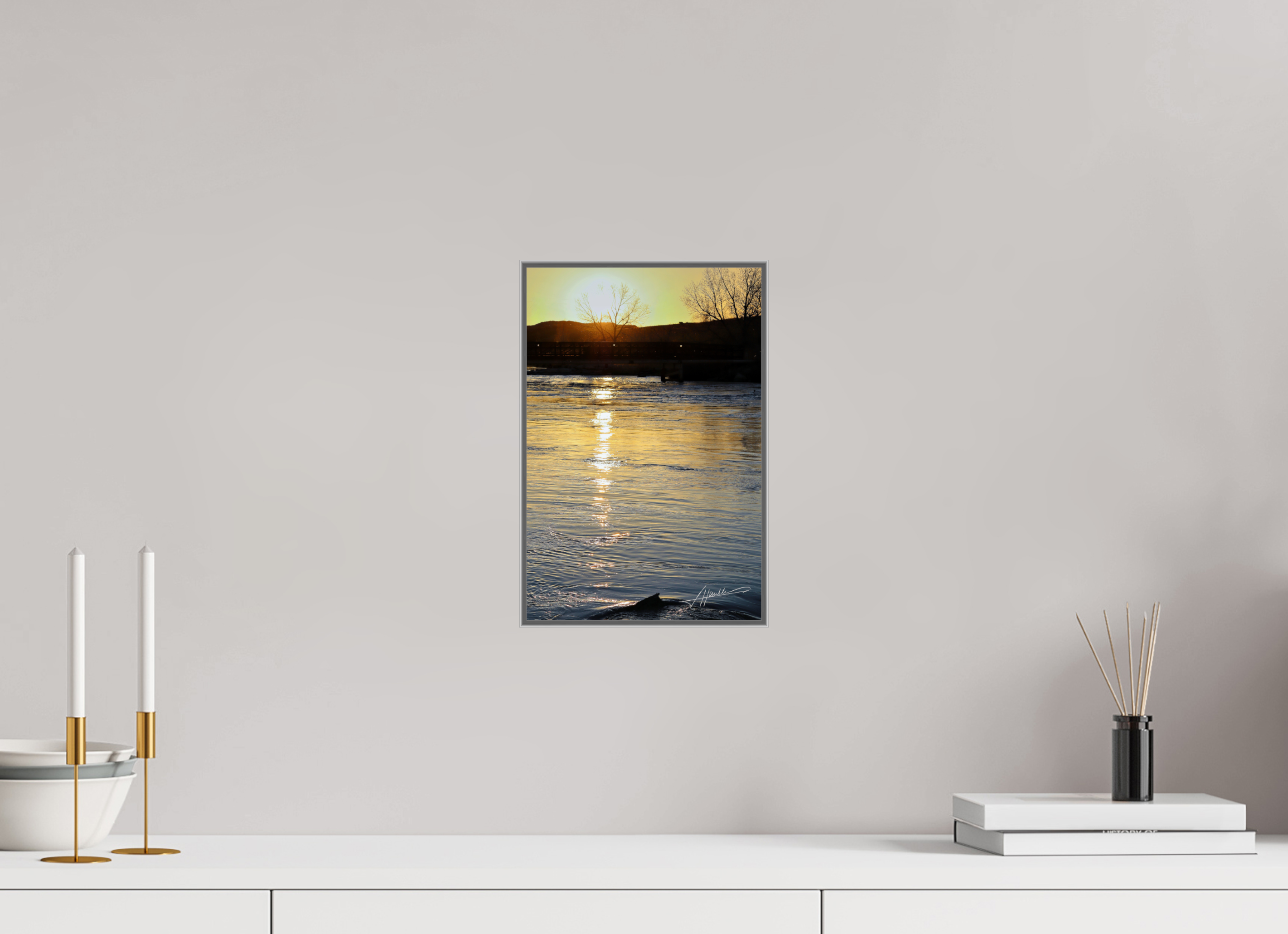 8 x 12″, Aluminum ArtBox Sunset on the River