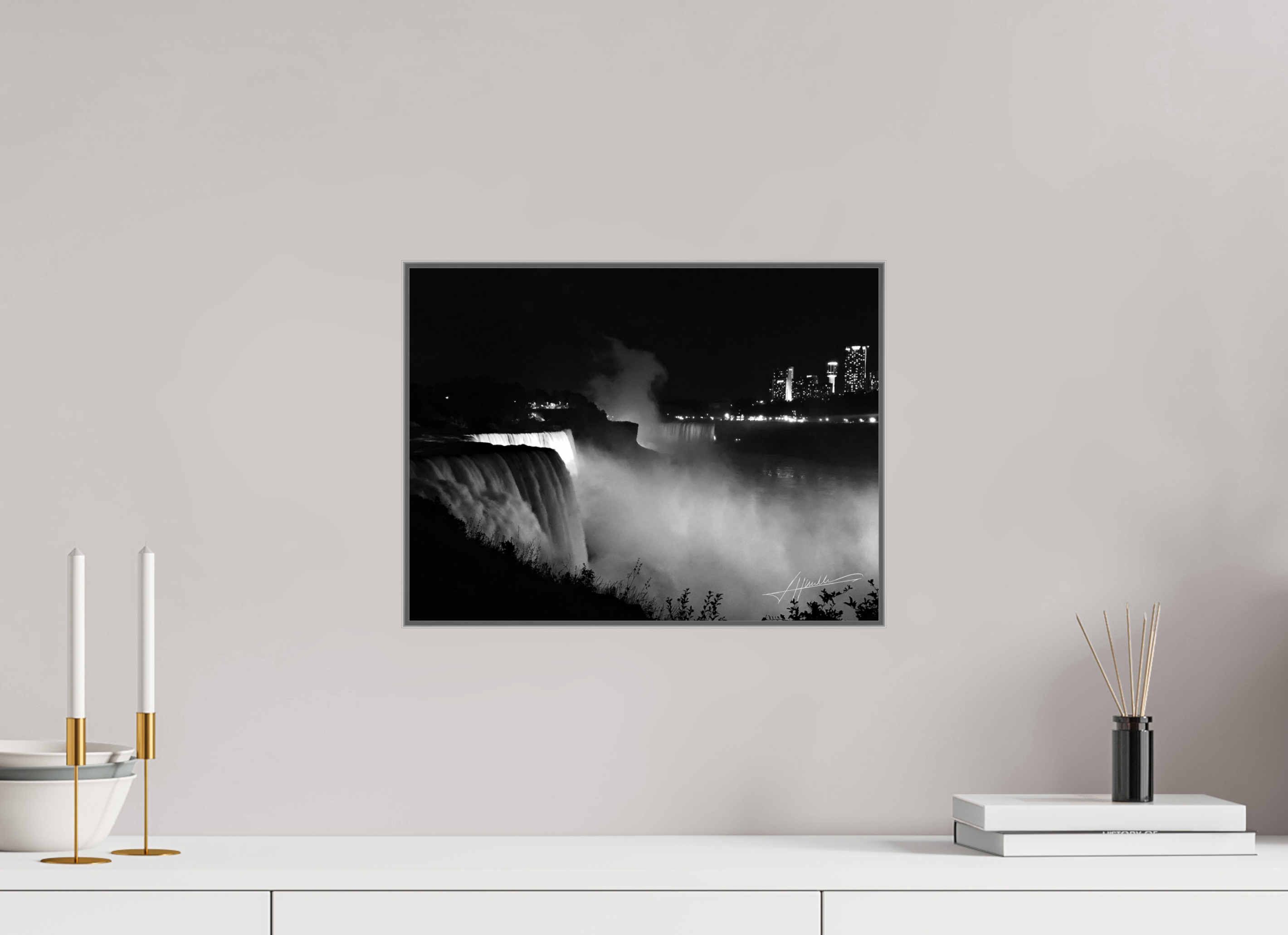 16 x 12″, Aluminum ArtBox A Night at Niagara
