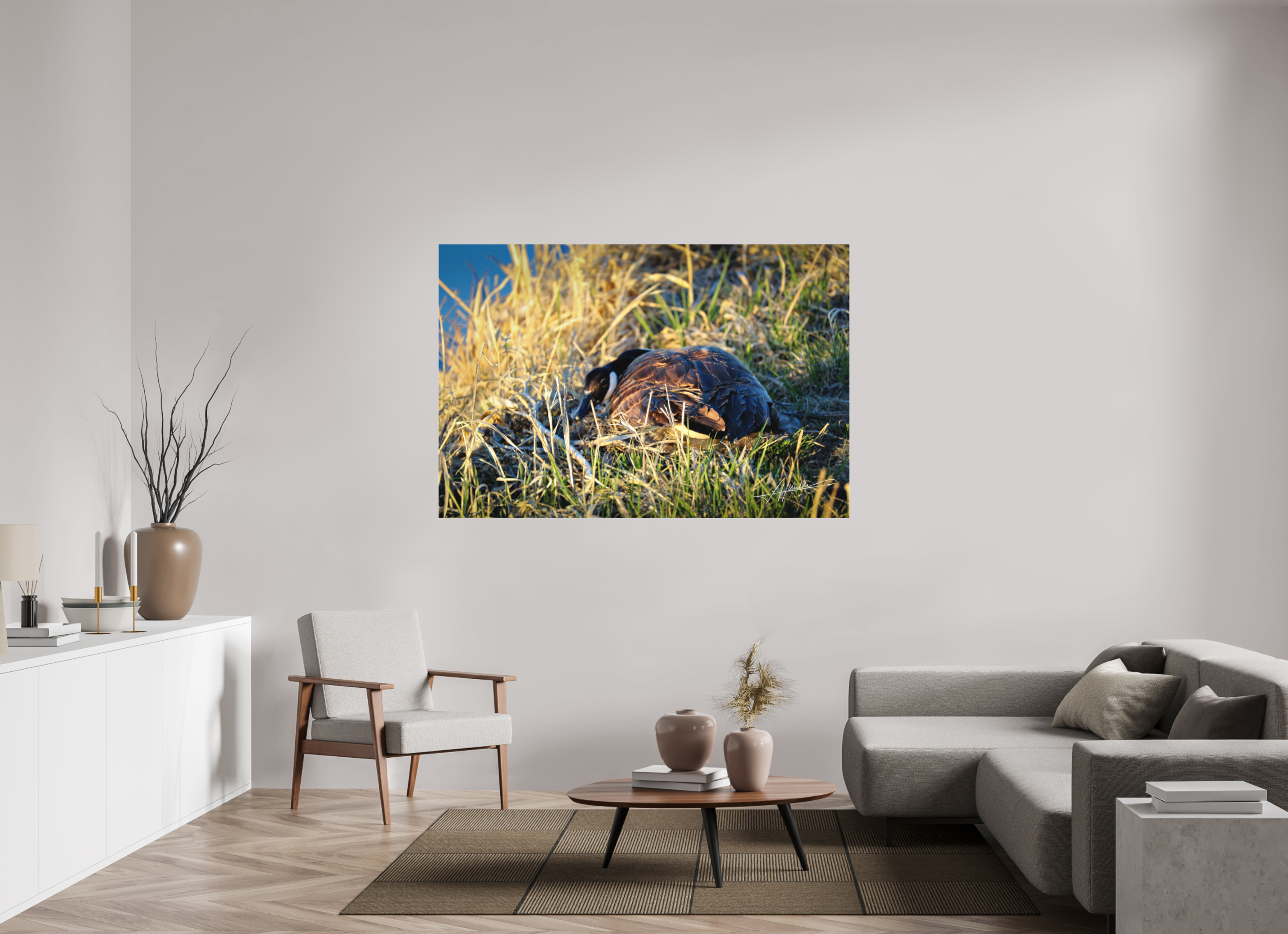 66 x 44″, Fine Pigment Under Acrylic New Nester