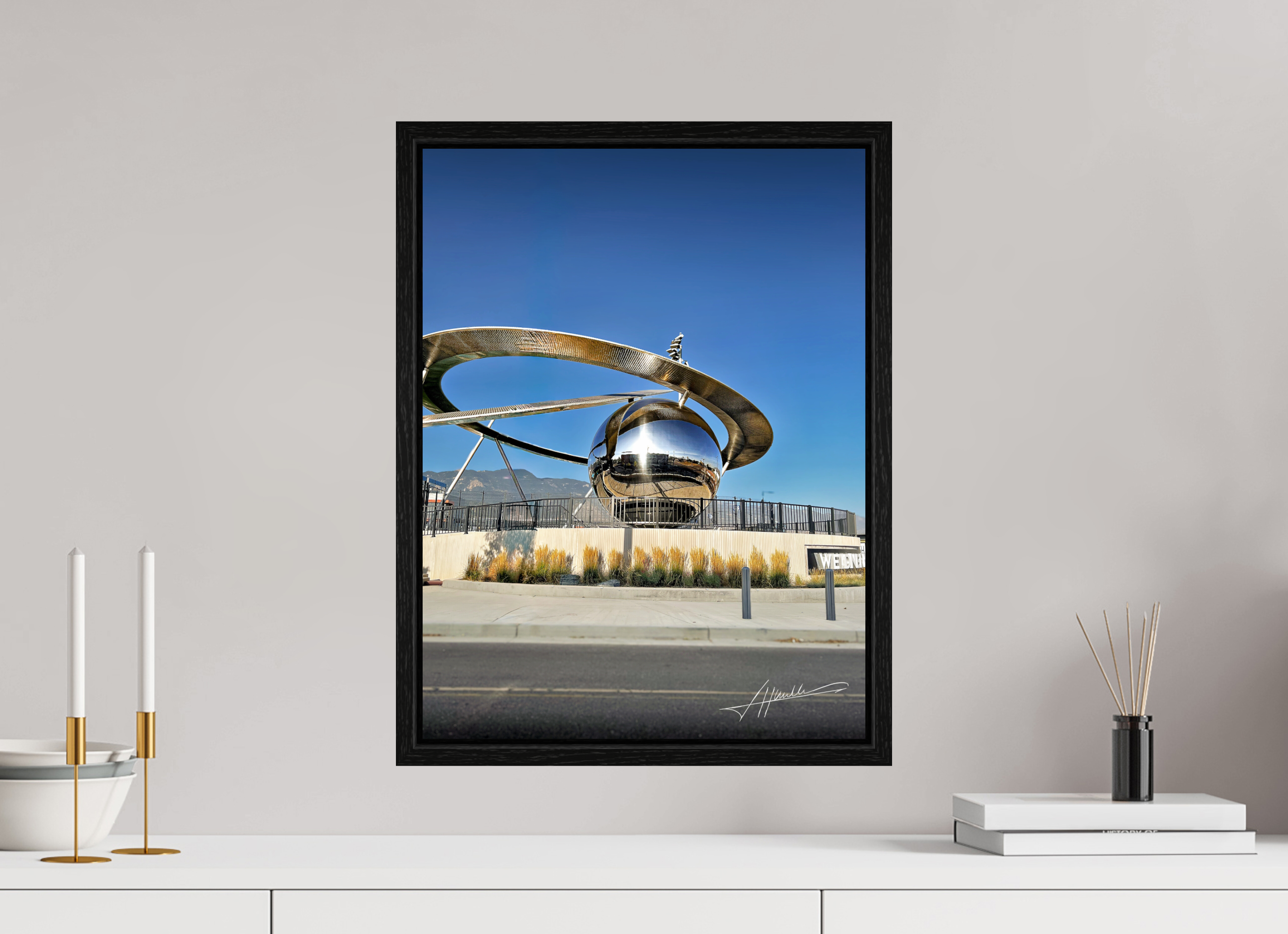 15 x 20″, Floater Frame Epicenter Sculpture