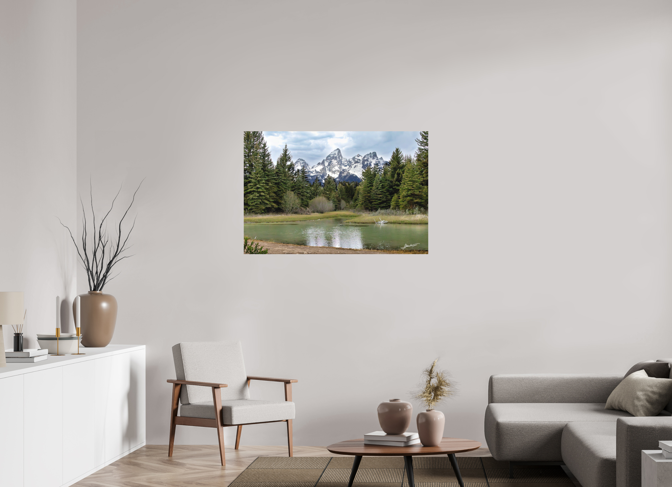 45 x 30″, Metal Dibond Mountain Reflection