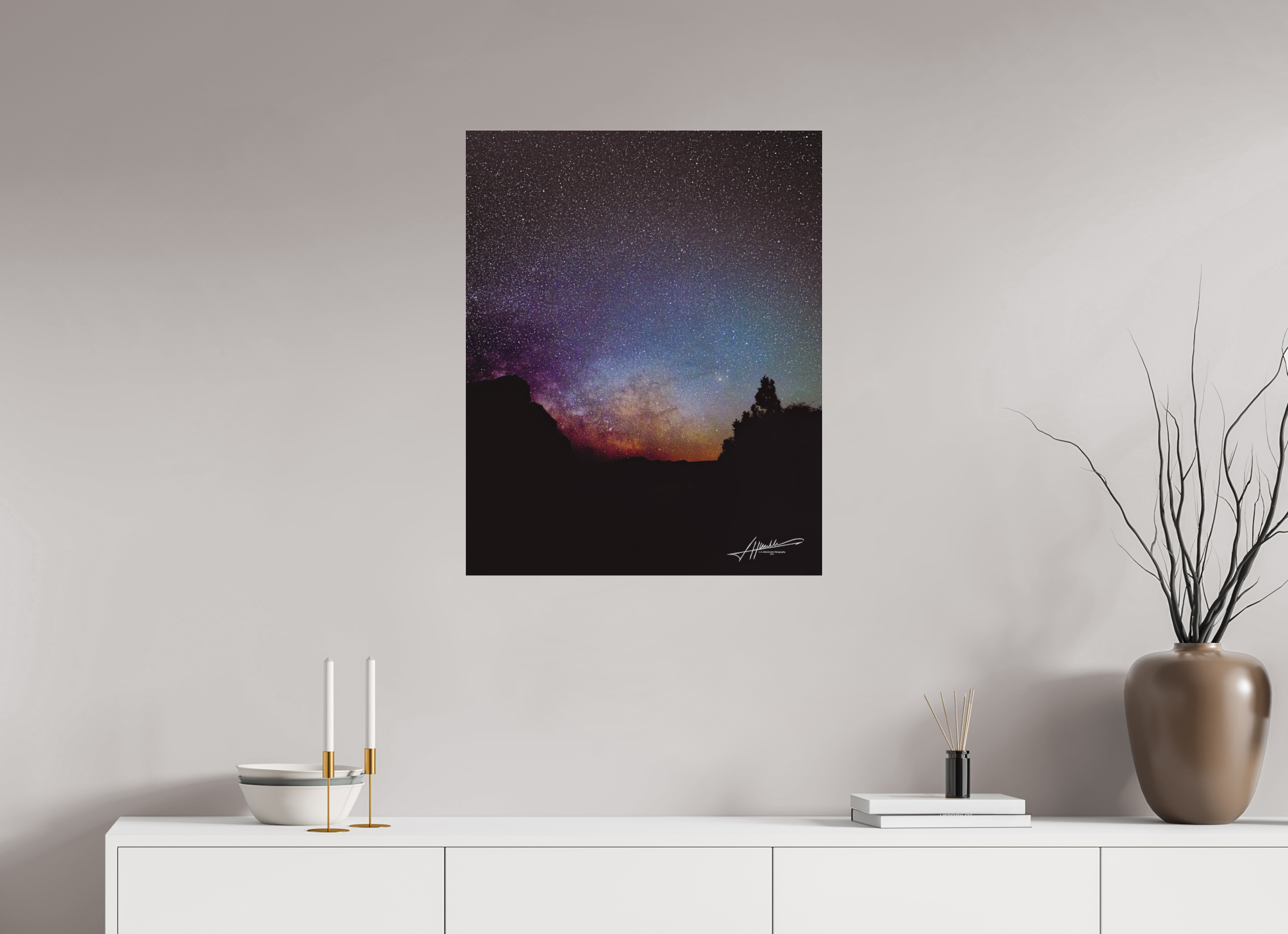 24 x 30″, Fine Pigment Under Acrylic Eye of the Milky Way