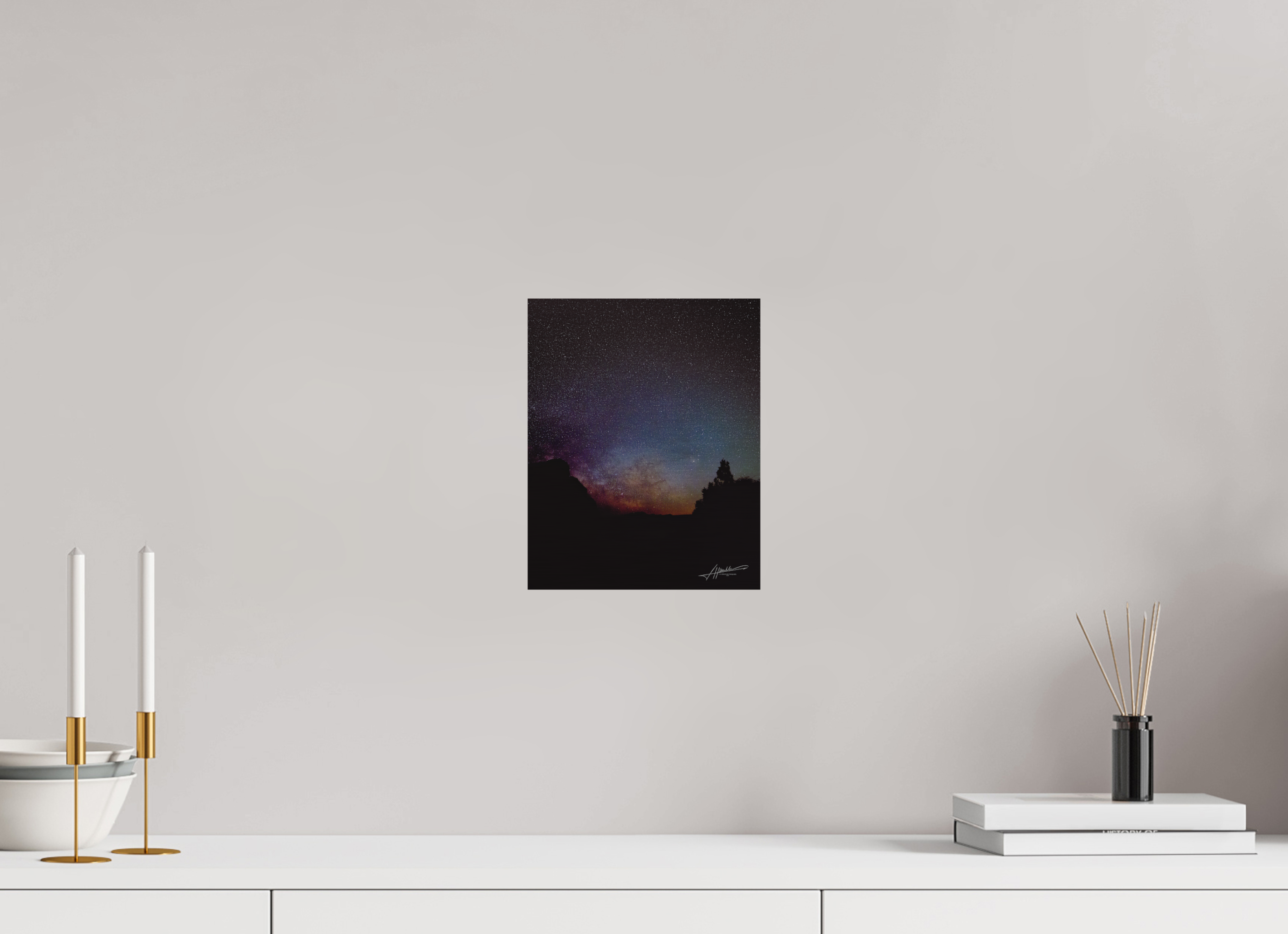 8 x 10″, Direct Brushed Aluminum Eye of the Milky Way