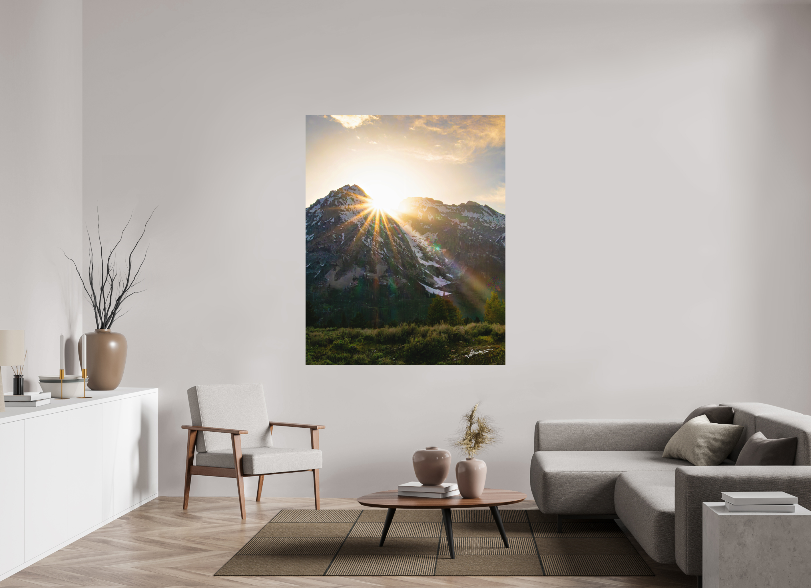 51 x 63.7″, Metal Dibond The Last Ray
