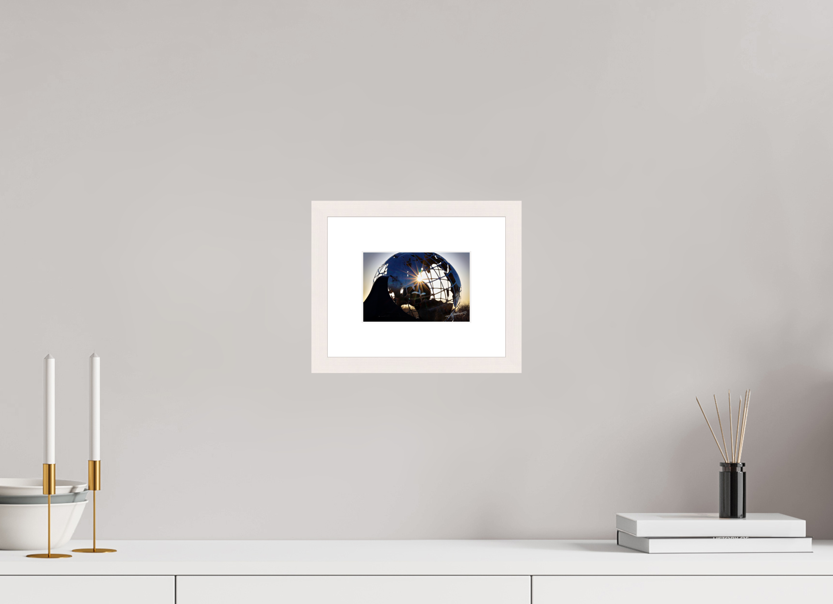6 x 4″, Solid Wood Frame with Passe-partout Oilfield Sculpture