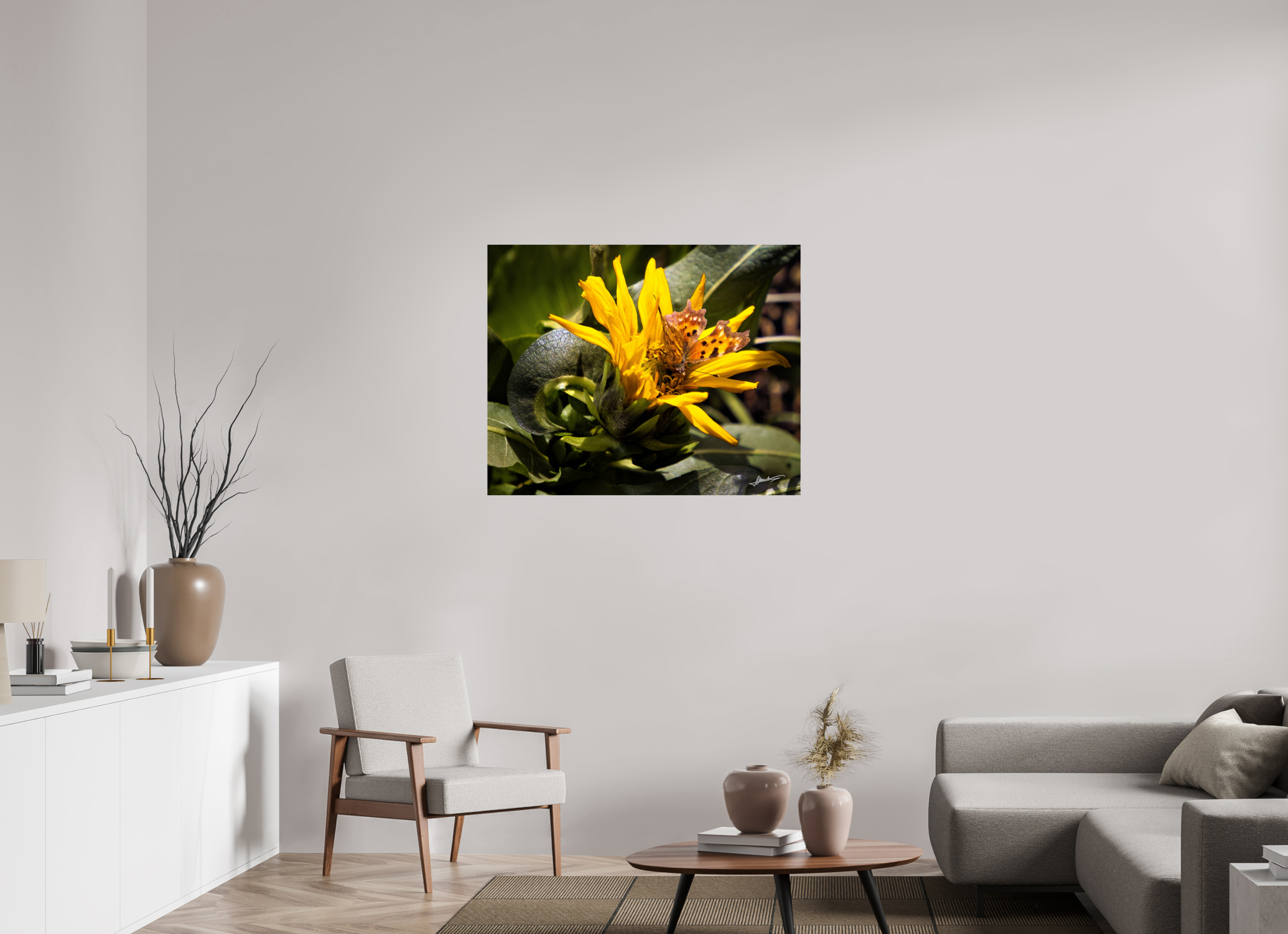 40 x 32″, Fine Art Print Busy Butterfly