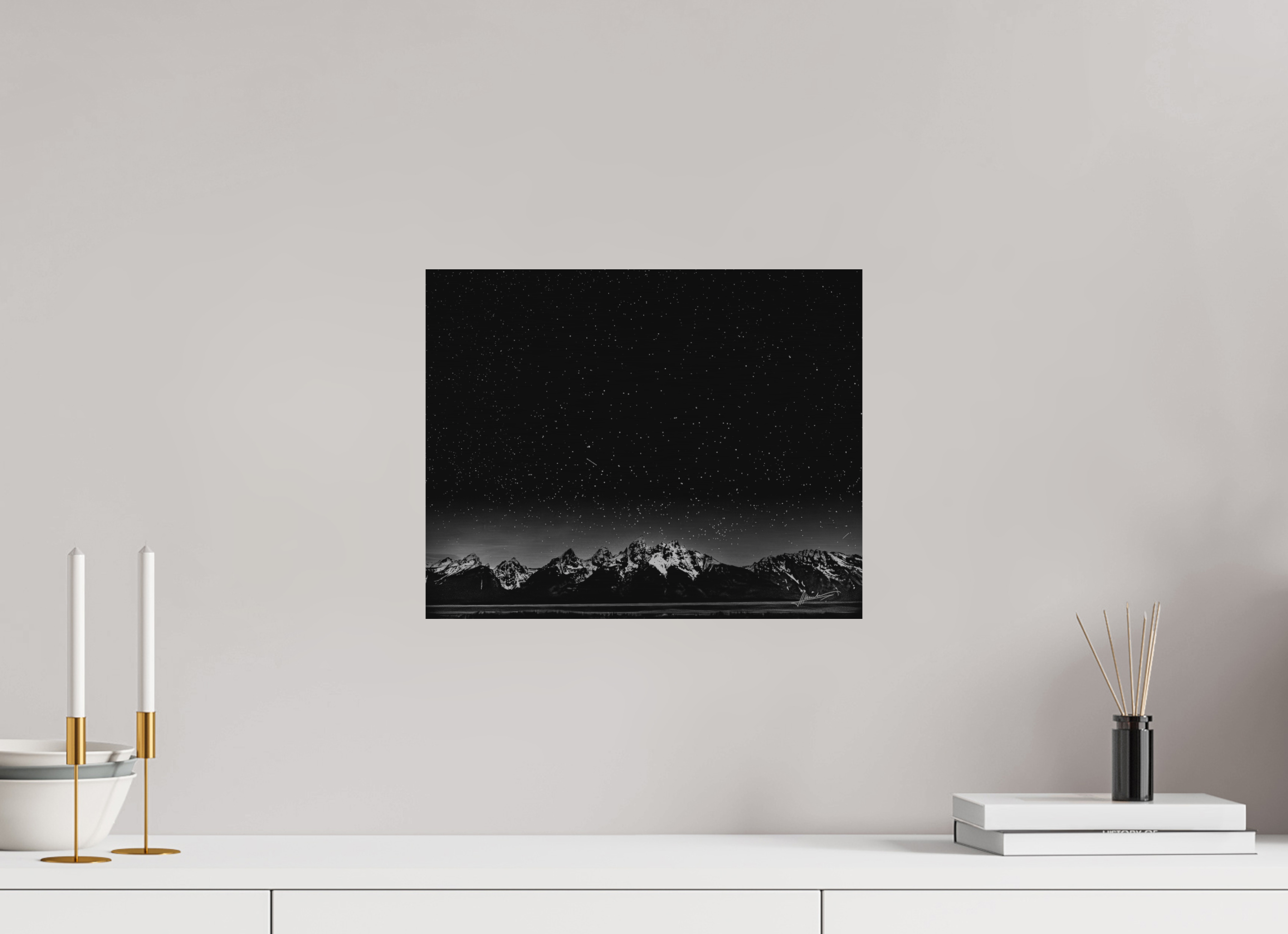 15 x 12″, Direct Brushed Aluminum Midnight in the Rockies