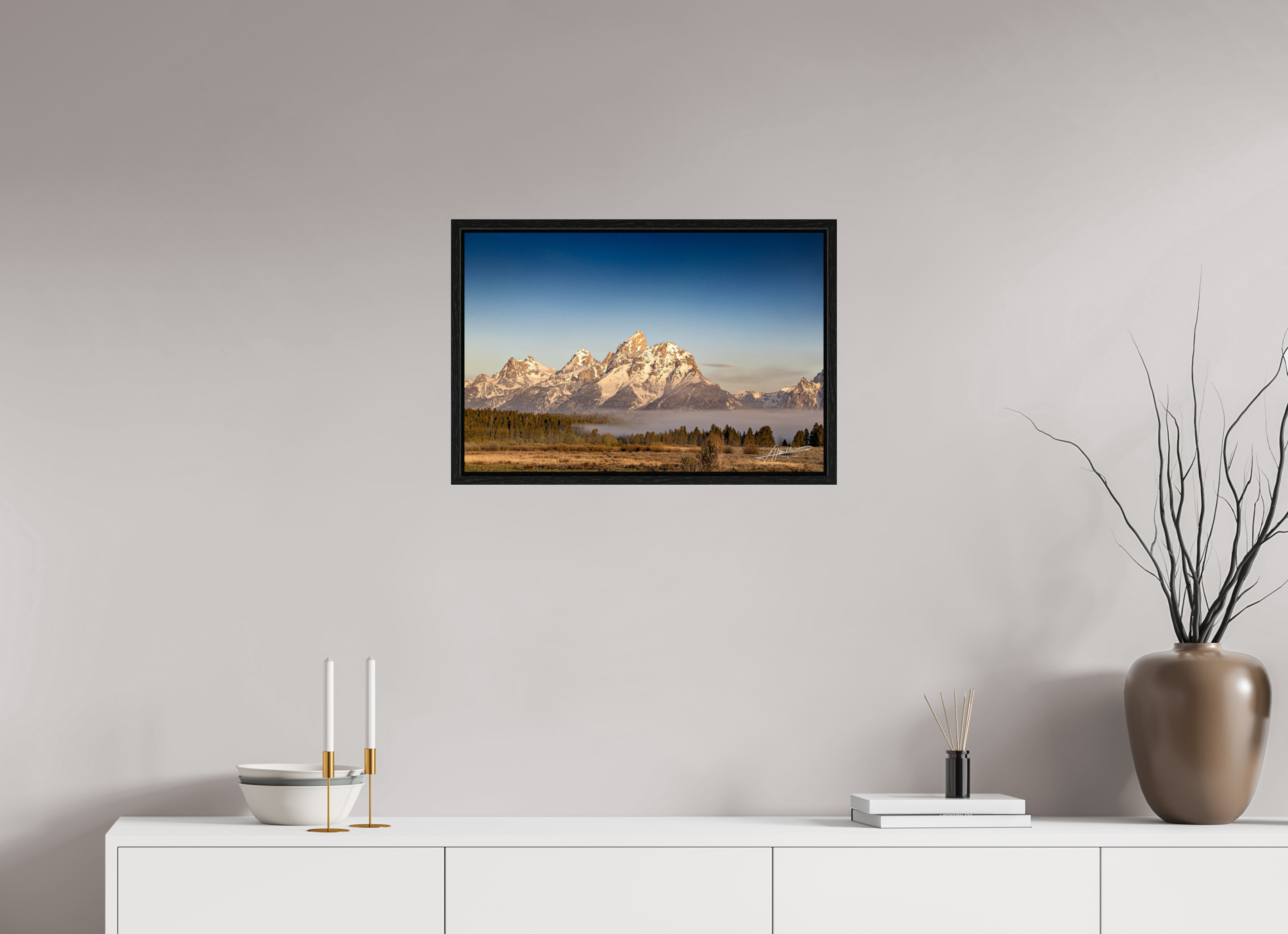 24 x 16″, Floater Frame Above the Fog