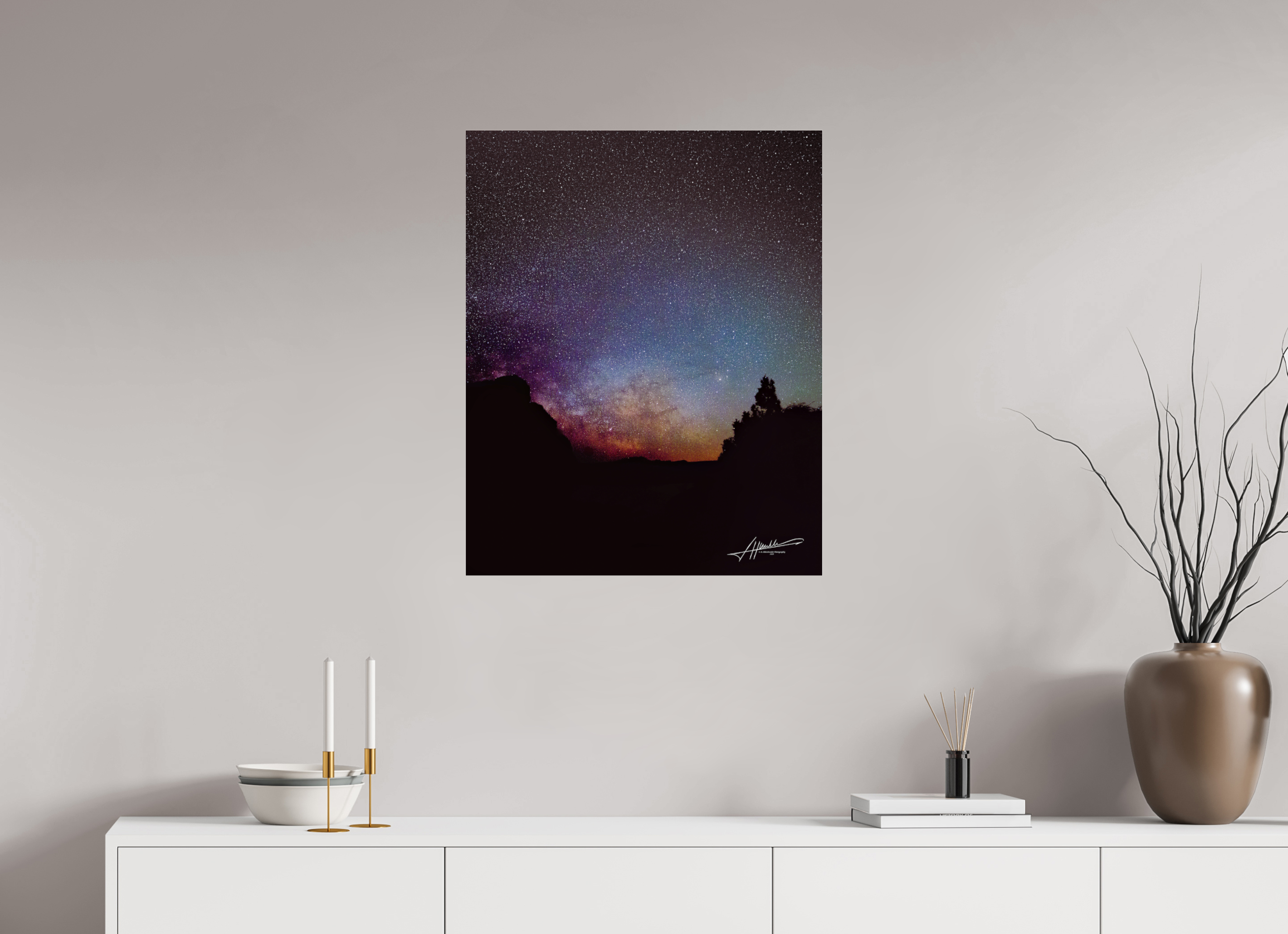24 x 30″, Photo Print Under Acrylic Glass Eye of the Milky Way