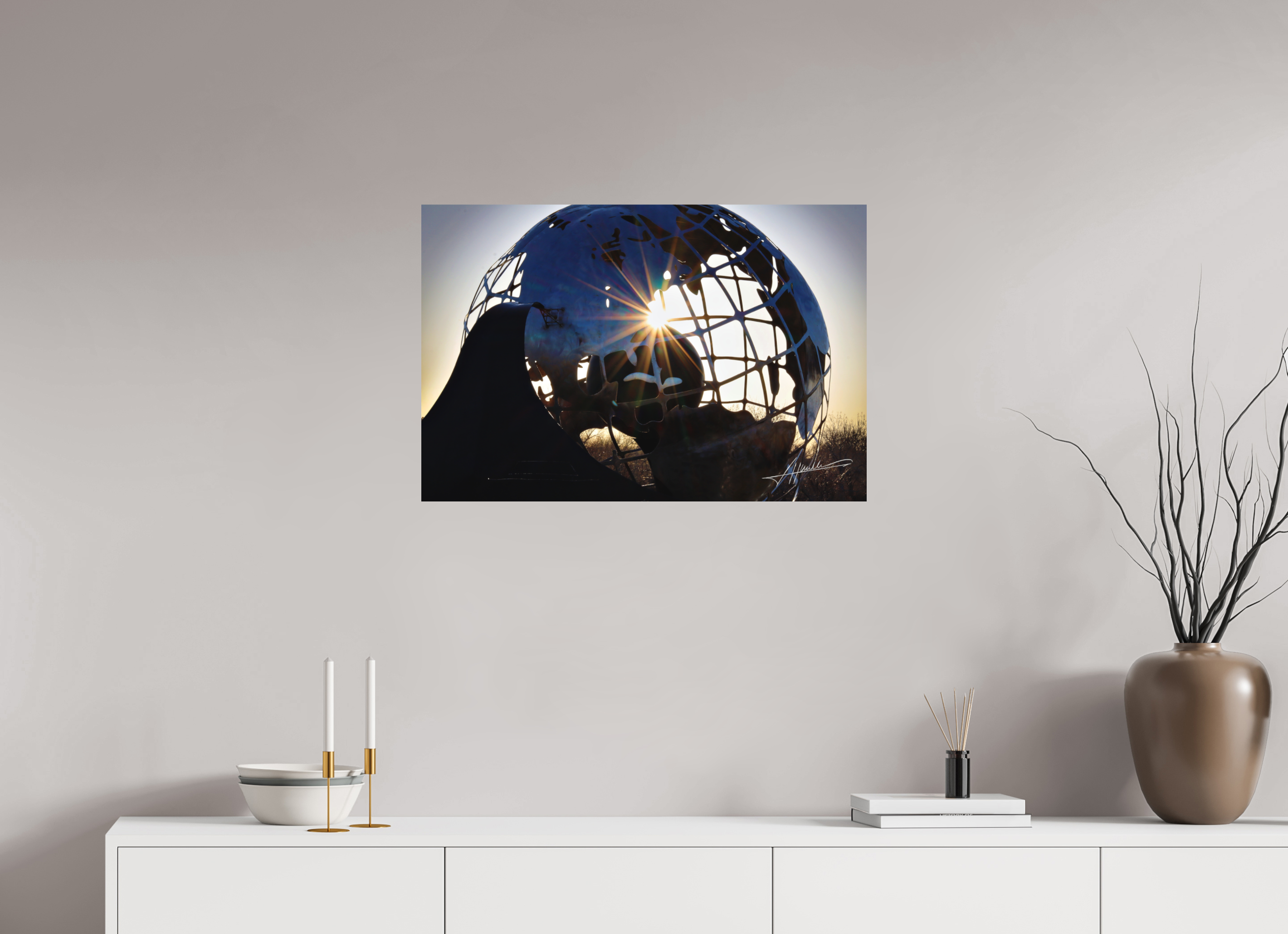 30 x 20″, Metal Dibond Oilfield Sculpture