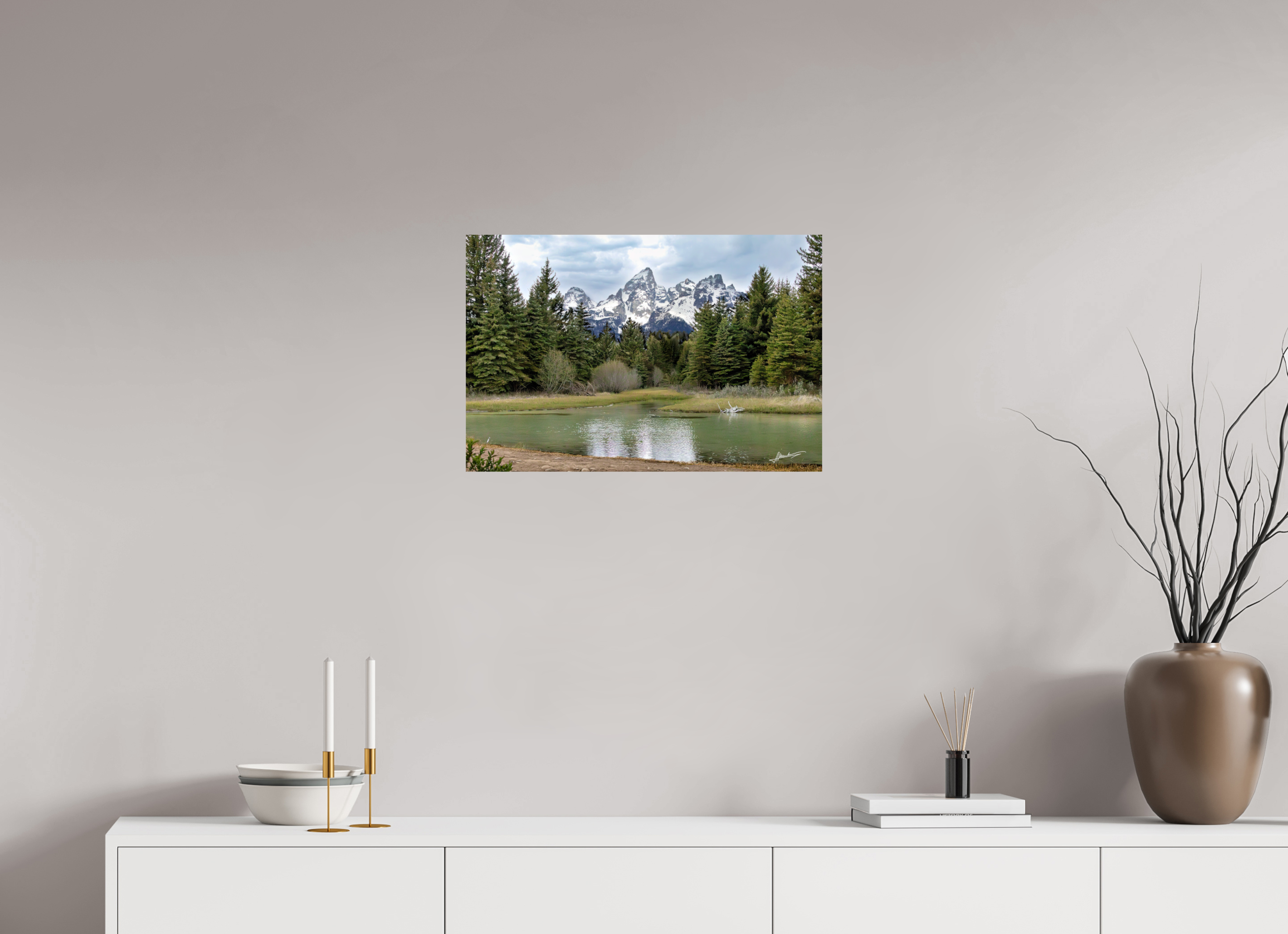 24 x 16″, ChromaLuxe HD Metal Mountain Reflection