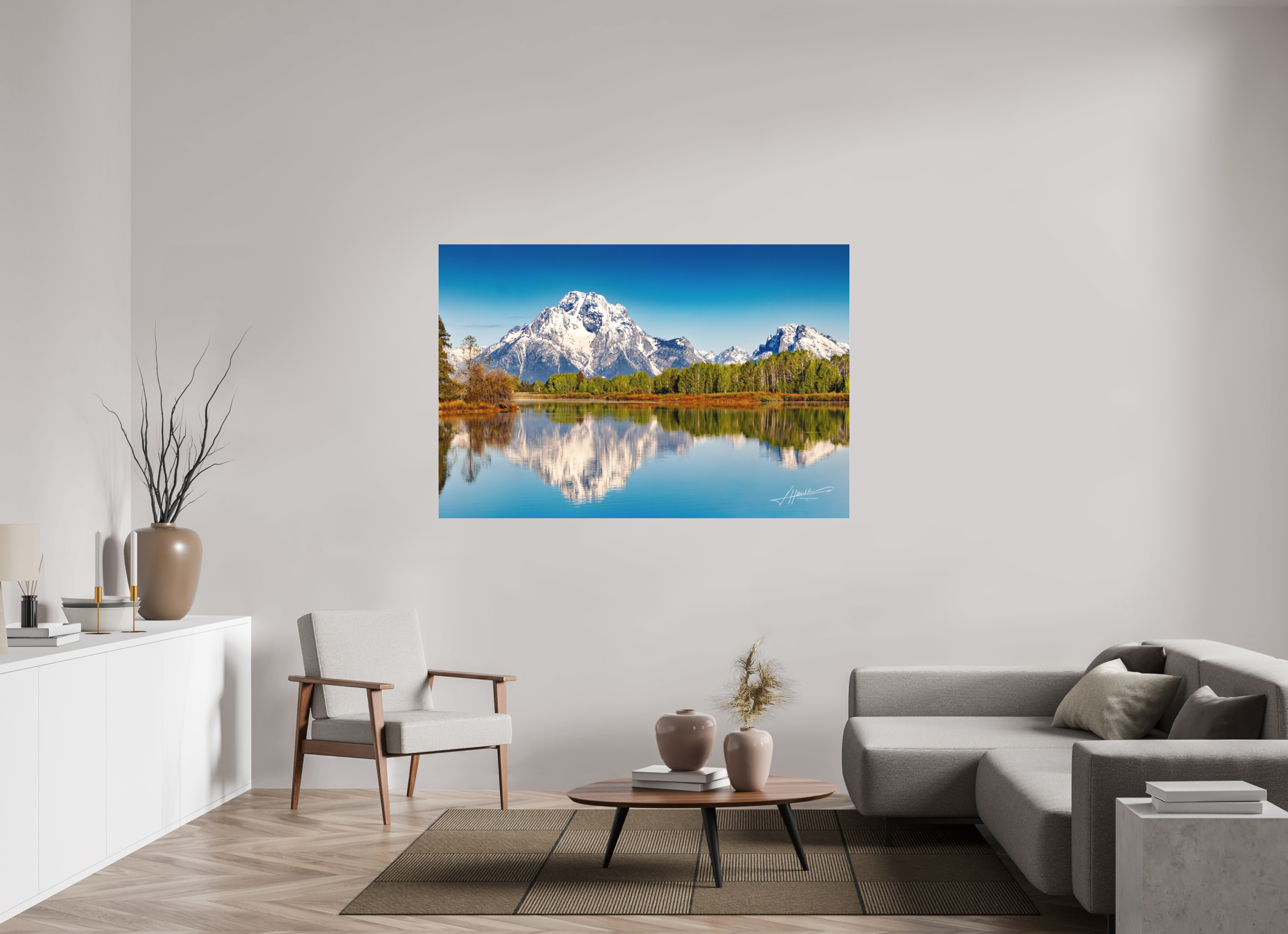 66 x 44″, Fine Pigment Under Acrylic Serene Reflection