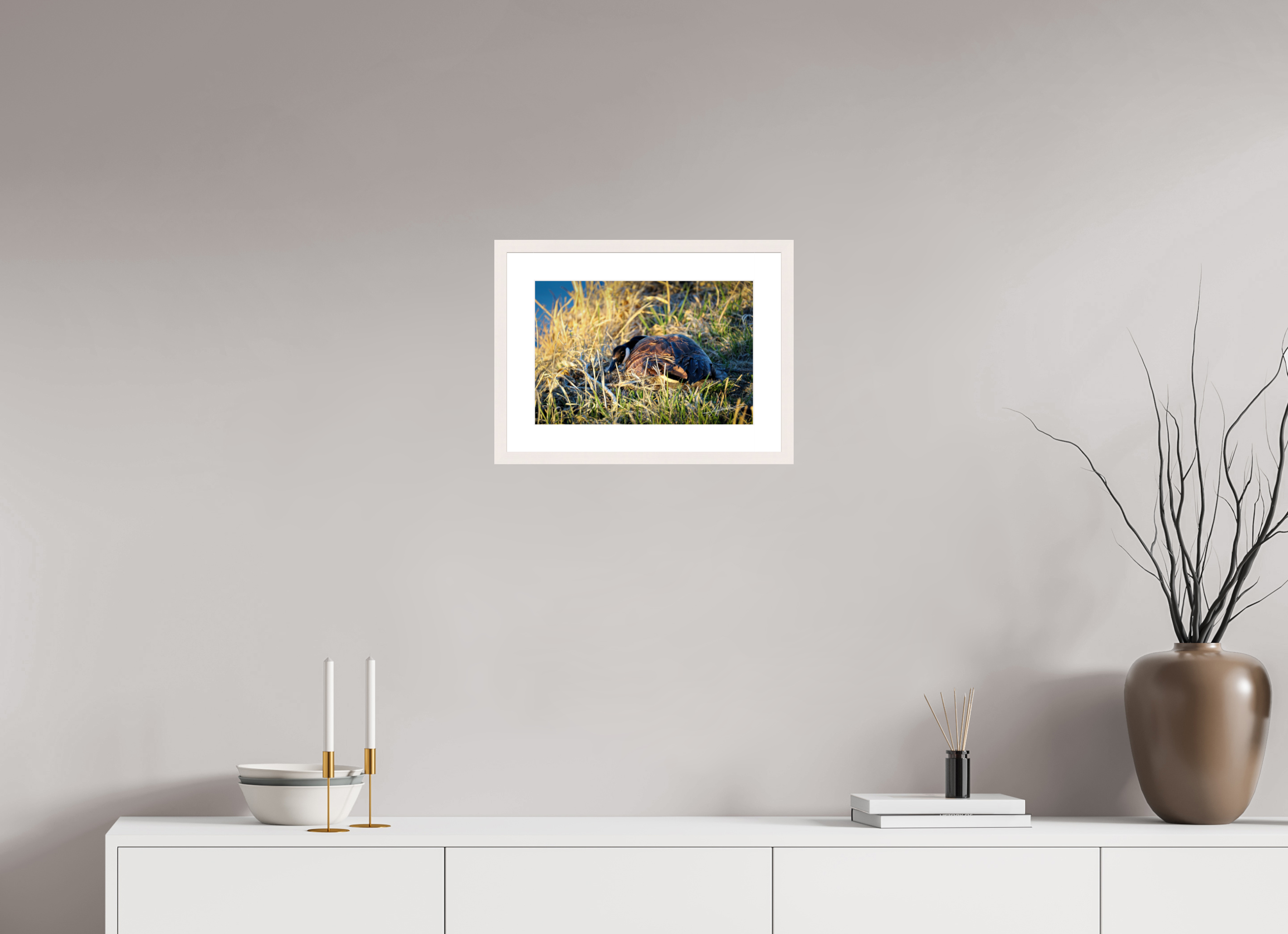 15 x 10″, Solid Wood Frame with Passe-partout New Nester