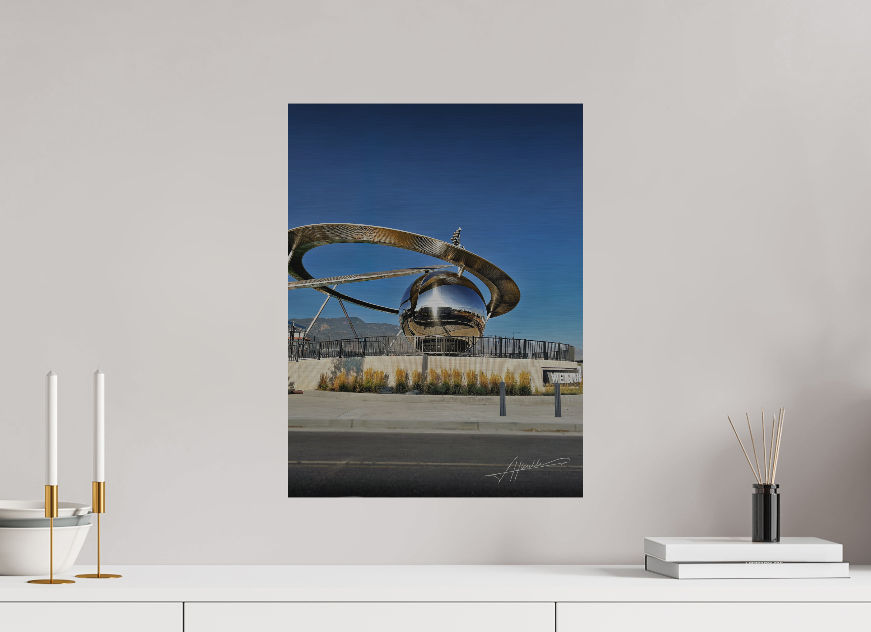 15 x 20″, Direct Brushed Aluminum Epicenter Sculpture