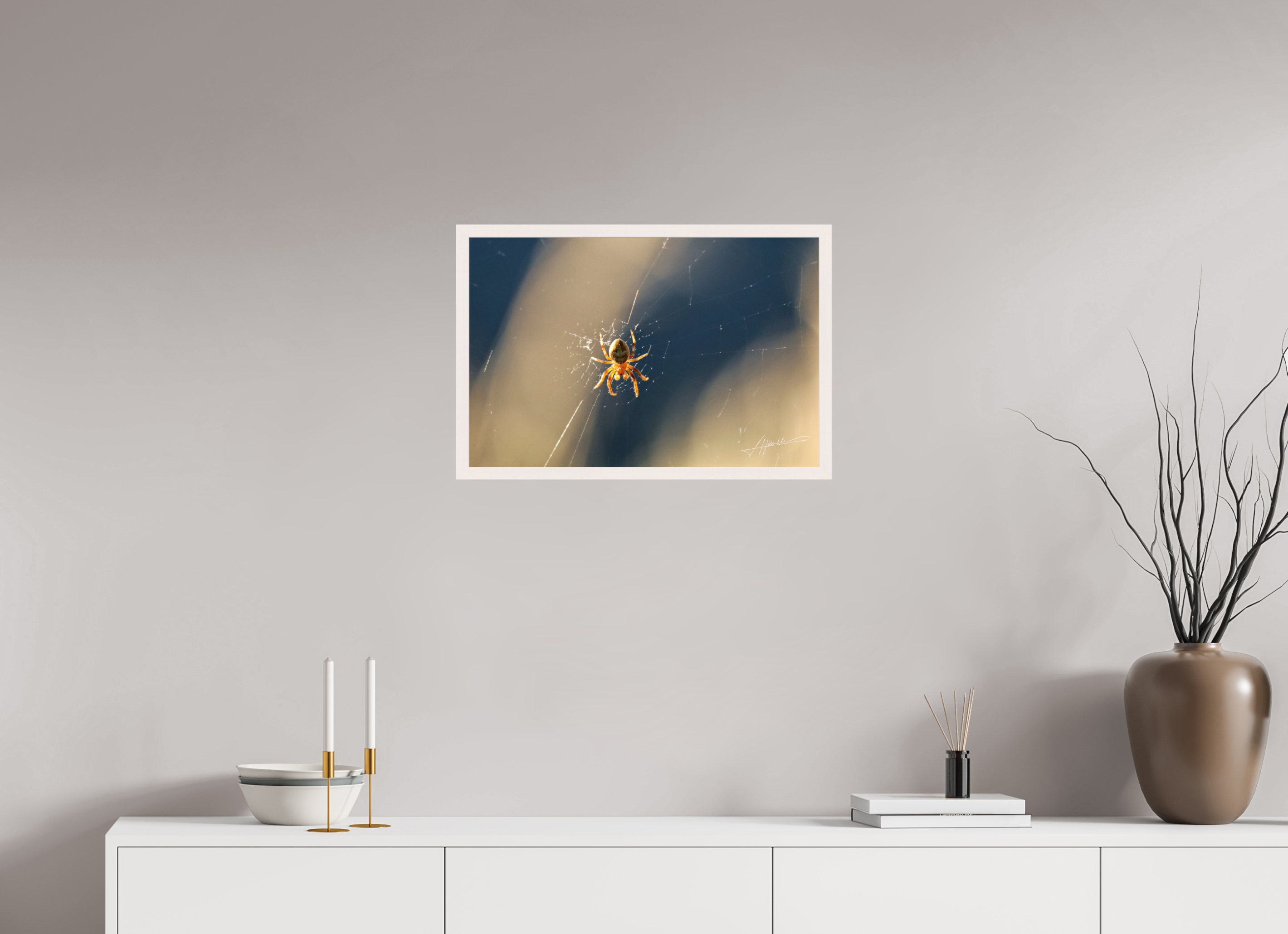 24 x 16″, Gallery Frame Tattered Web