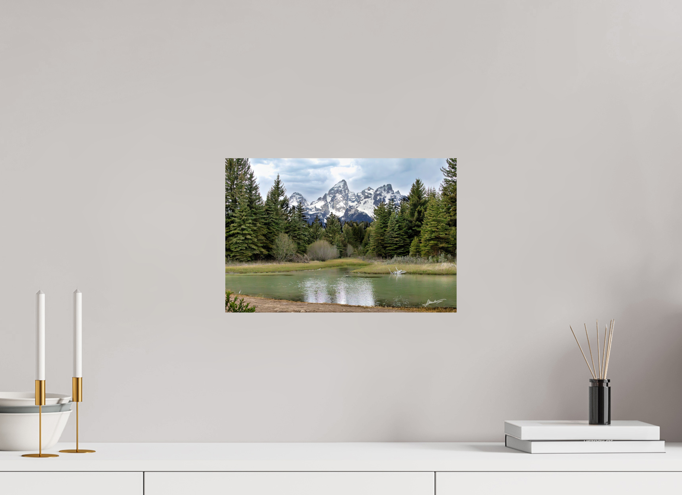 15 x 10″, Fine Art Dibond Mountain Reflection