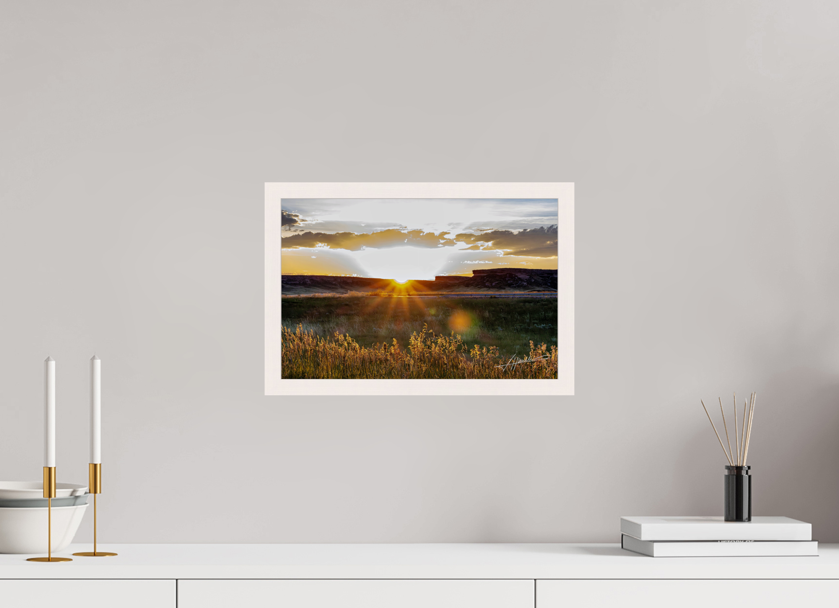 15 x 10″, Gallery Frame Sunrise on the Planes