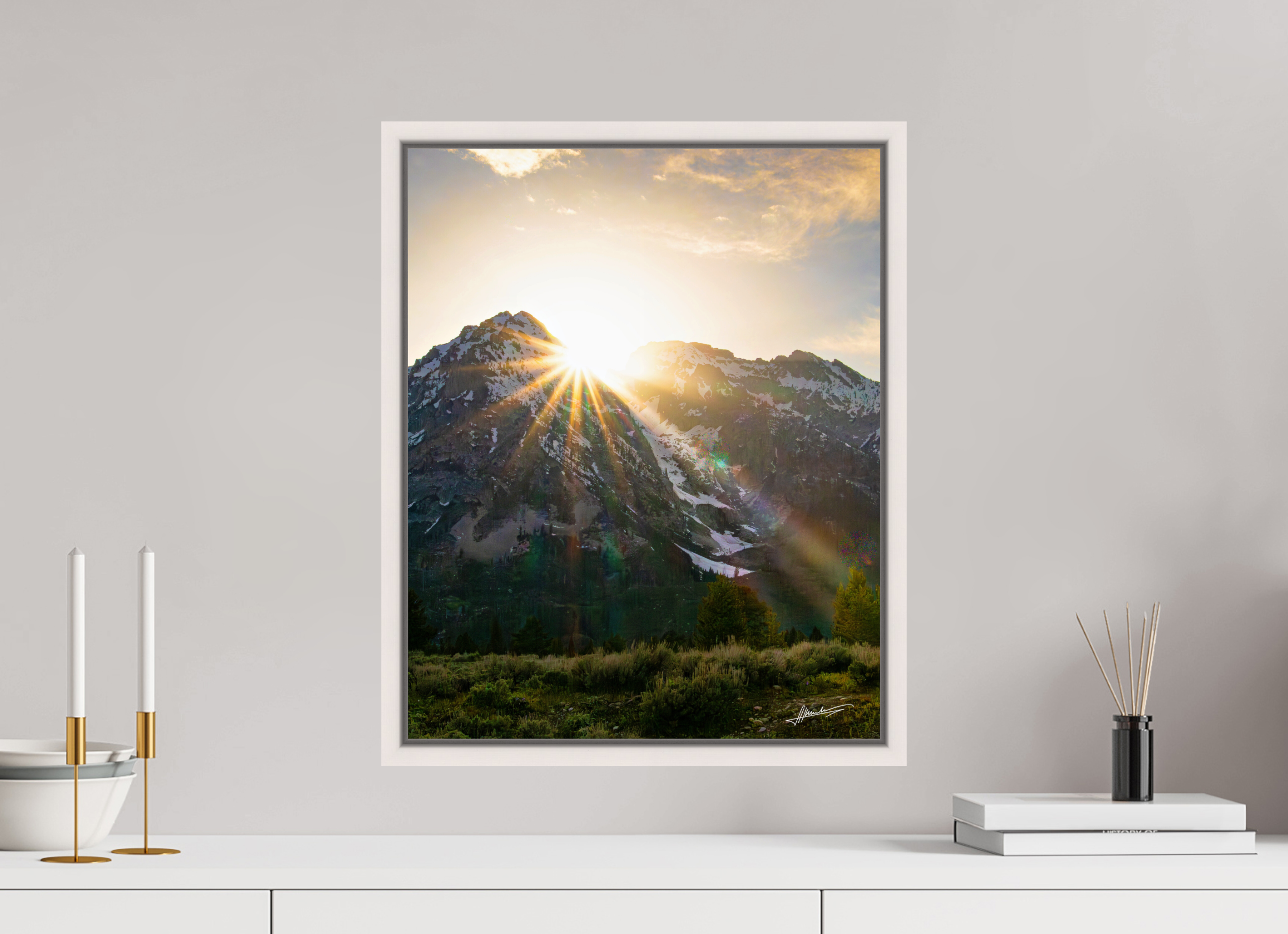 16 x 20″, Floater Frame The Last Ray