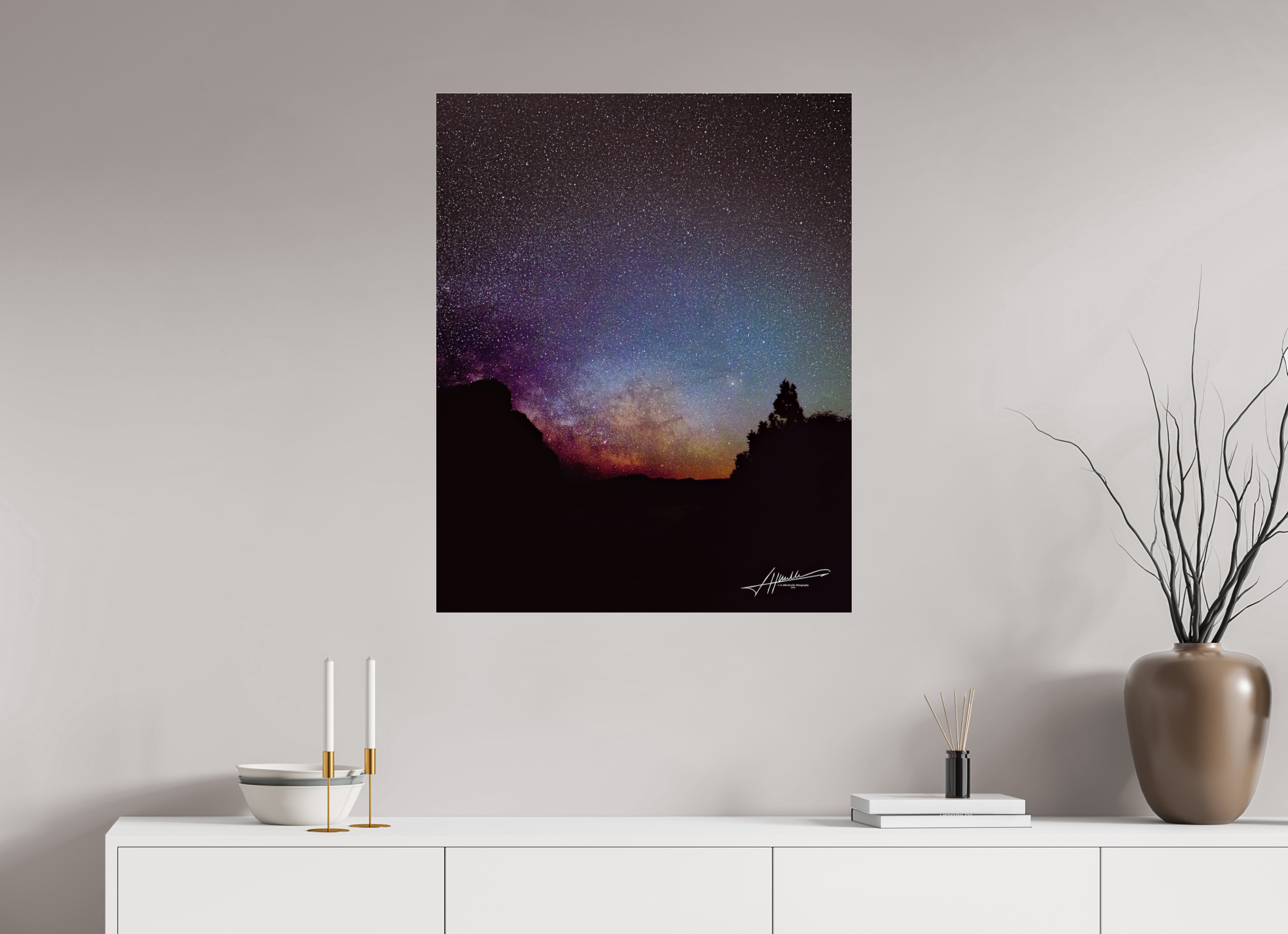 28 x 35″, Photo Print Under Acrylic Glass Eye of the Milky Way