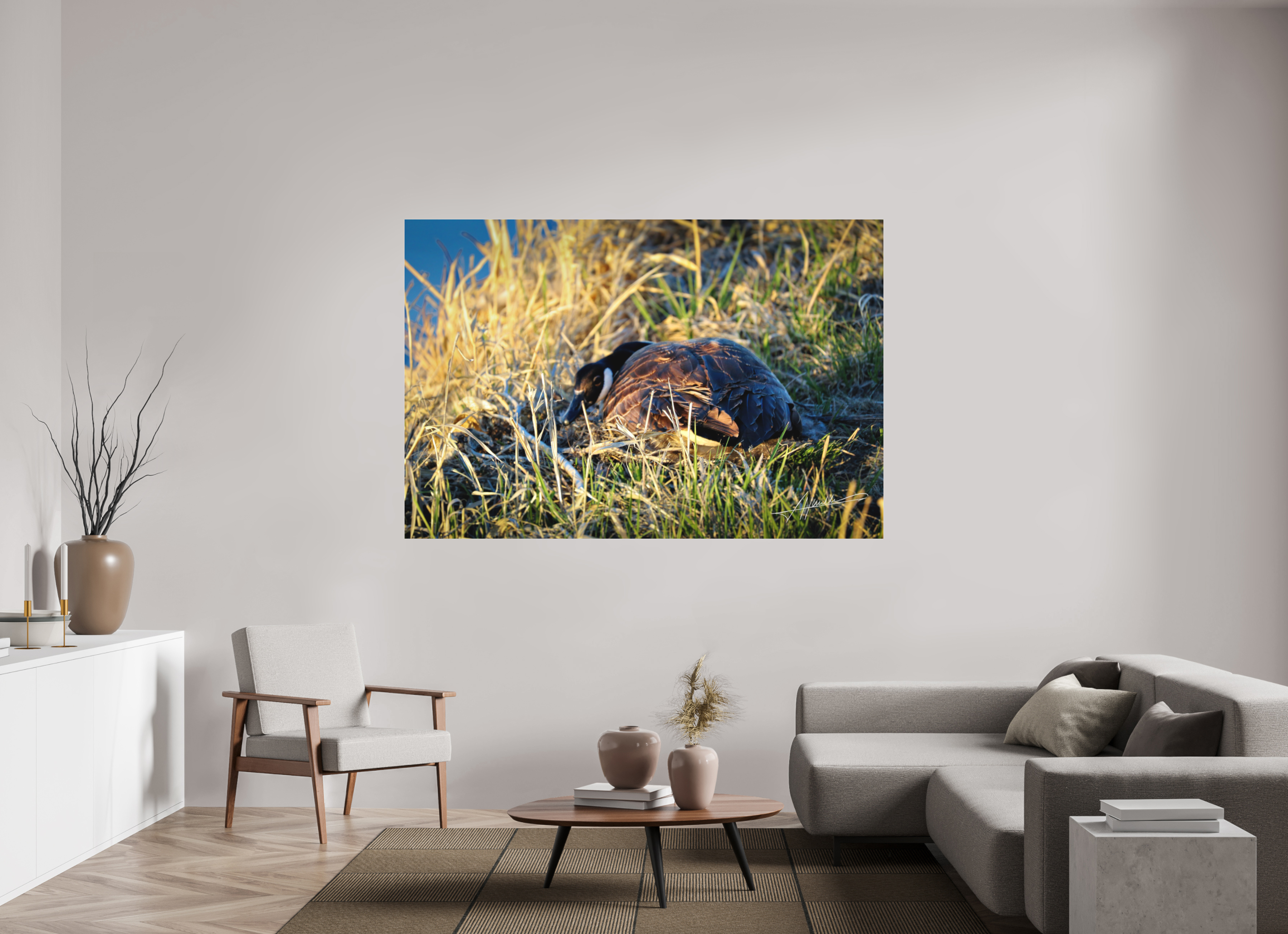 75 x 50″, Fine Pigment Under Acrylic New Nester