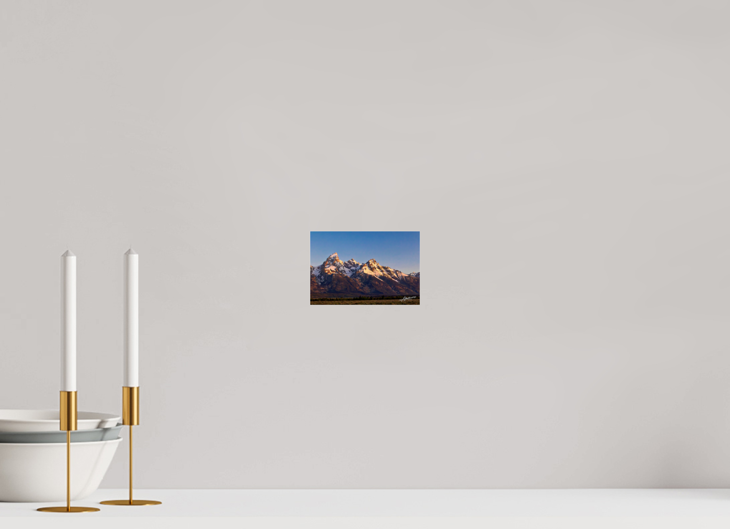 6 x 4″, Photo Print Under Acrylic Glass Sunrising on the Tetons