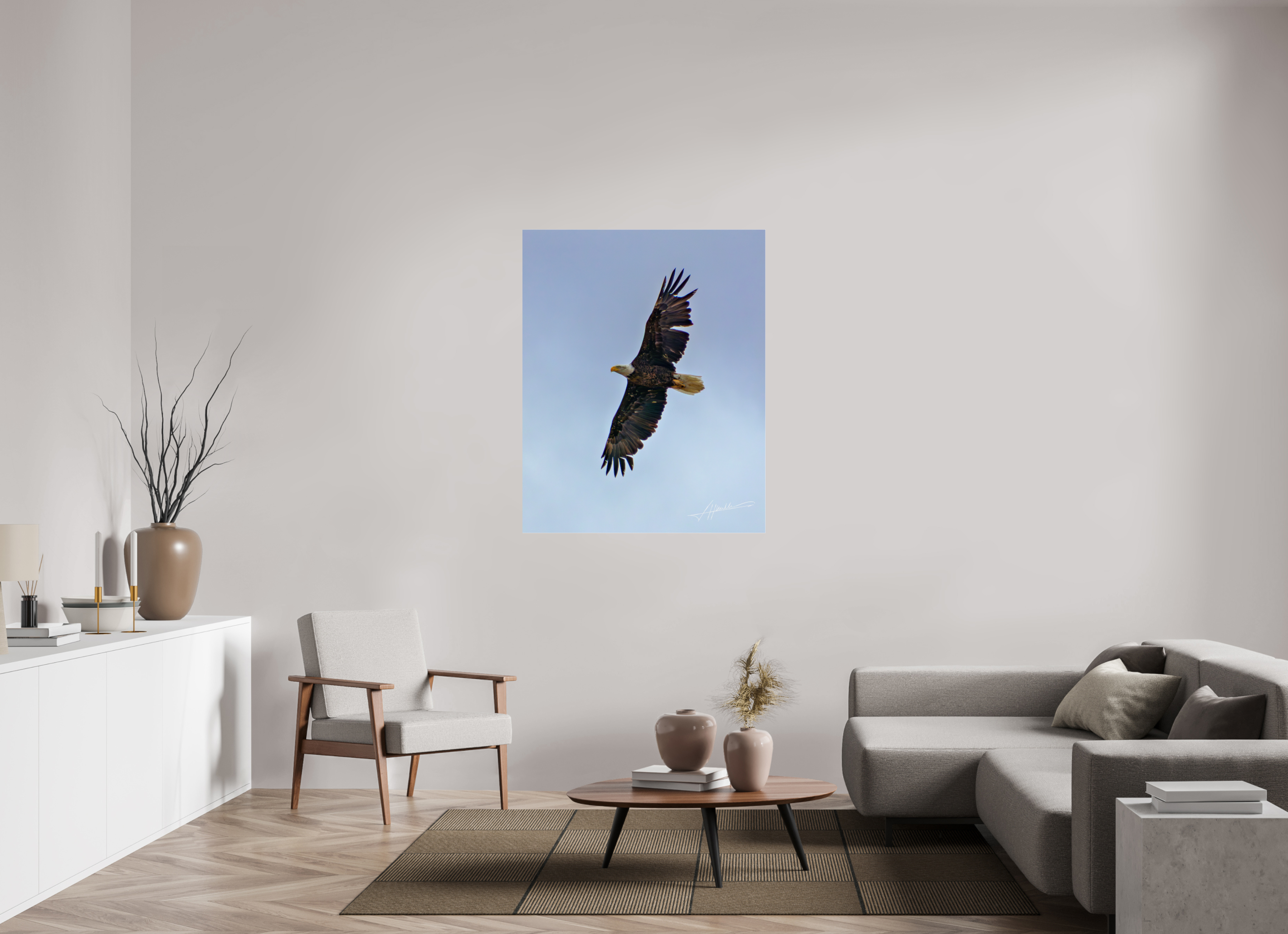 39 x 48.7″, Photo Print Under Acrylic Glass Wings Spread