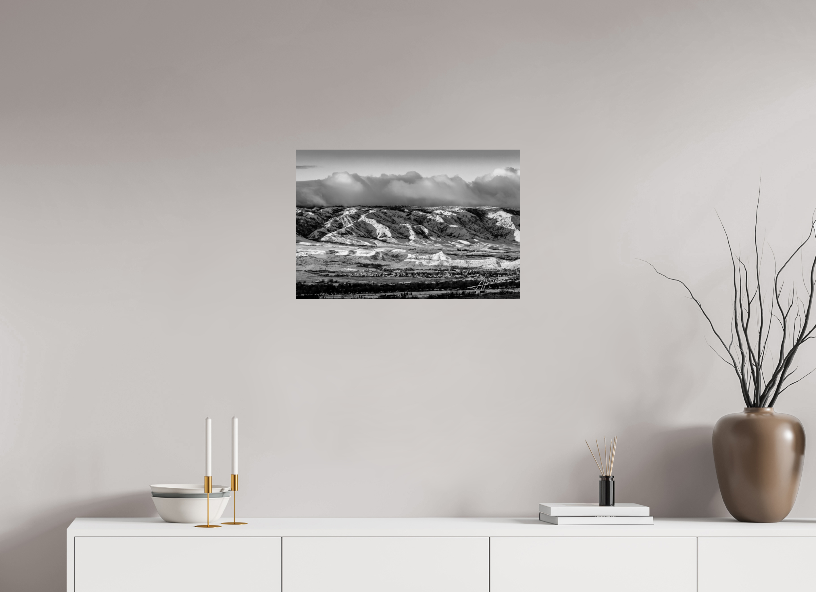 24 x 16″, Photo Print On Ilford Baryta Paper Sunset After a Snow Storm