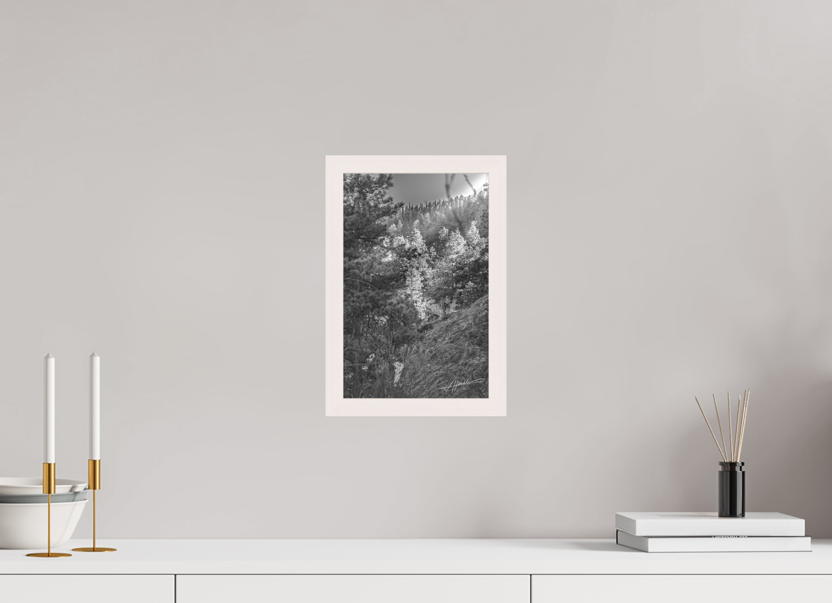 8 x 12″, Shadow Box Frame Sun in the Mountains