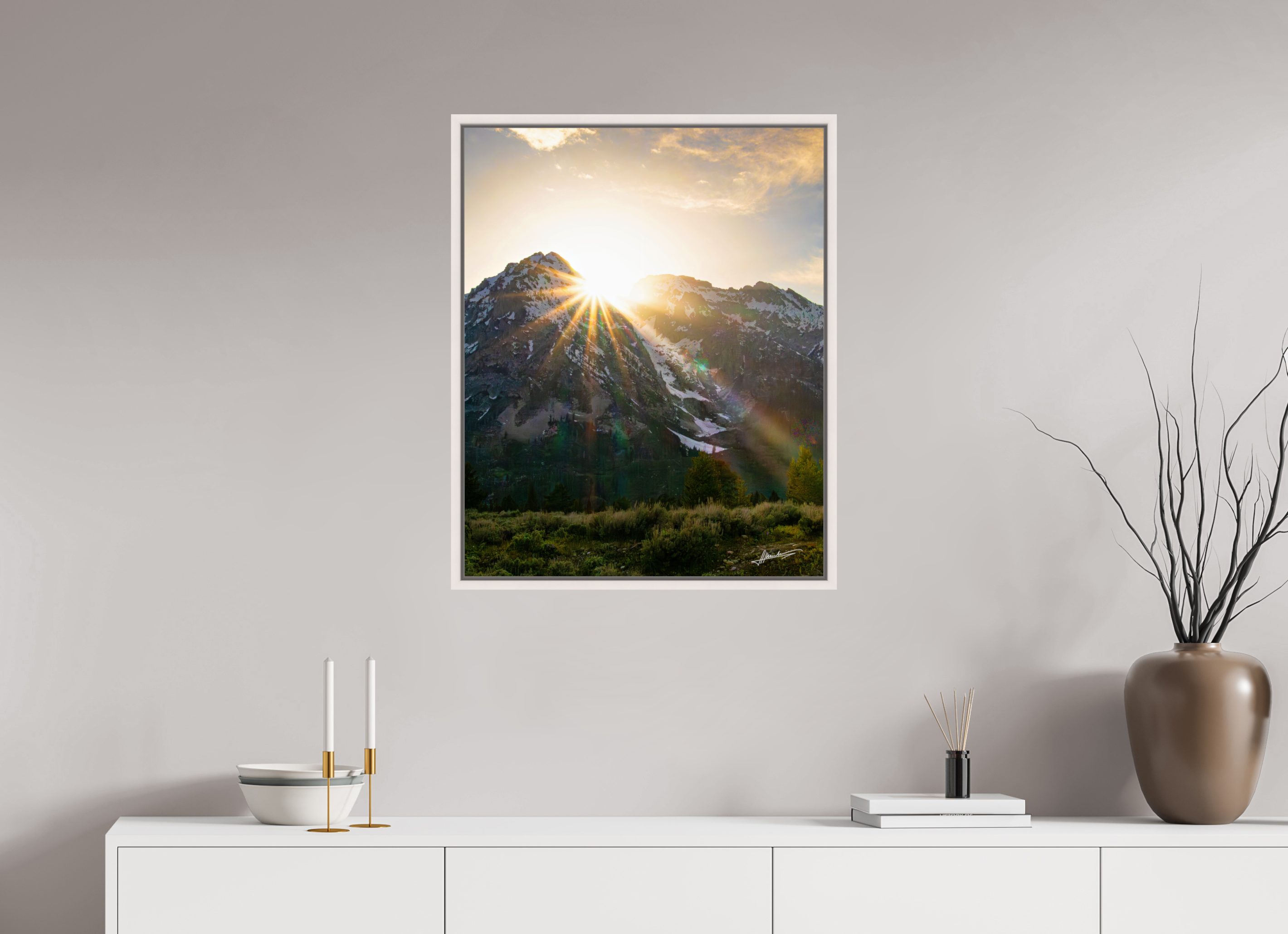 24 x 30″, Floater Frame The Last Ray