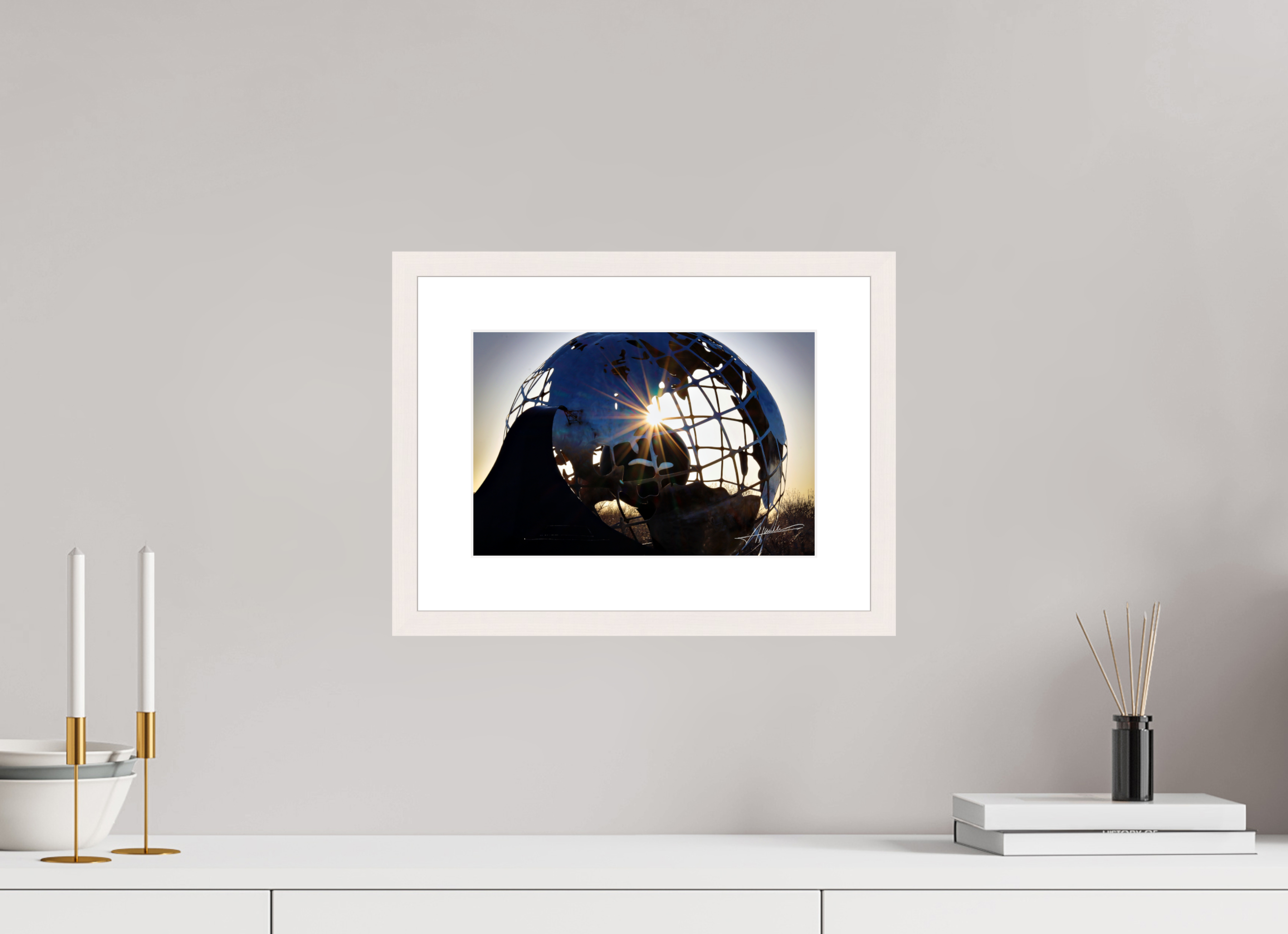 12 x 8″, Solid Wood Frame with Passe-partout Oilfield Sculpture