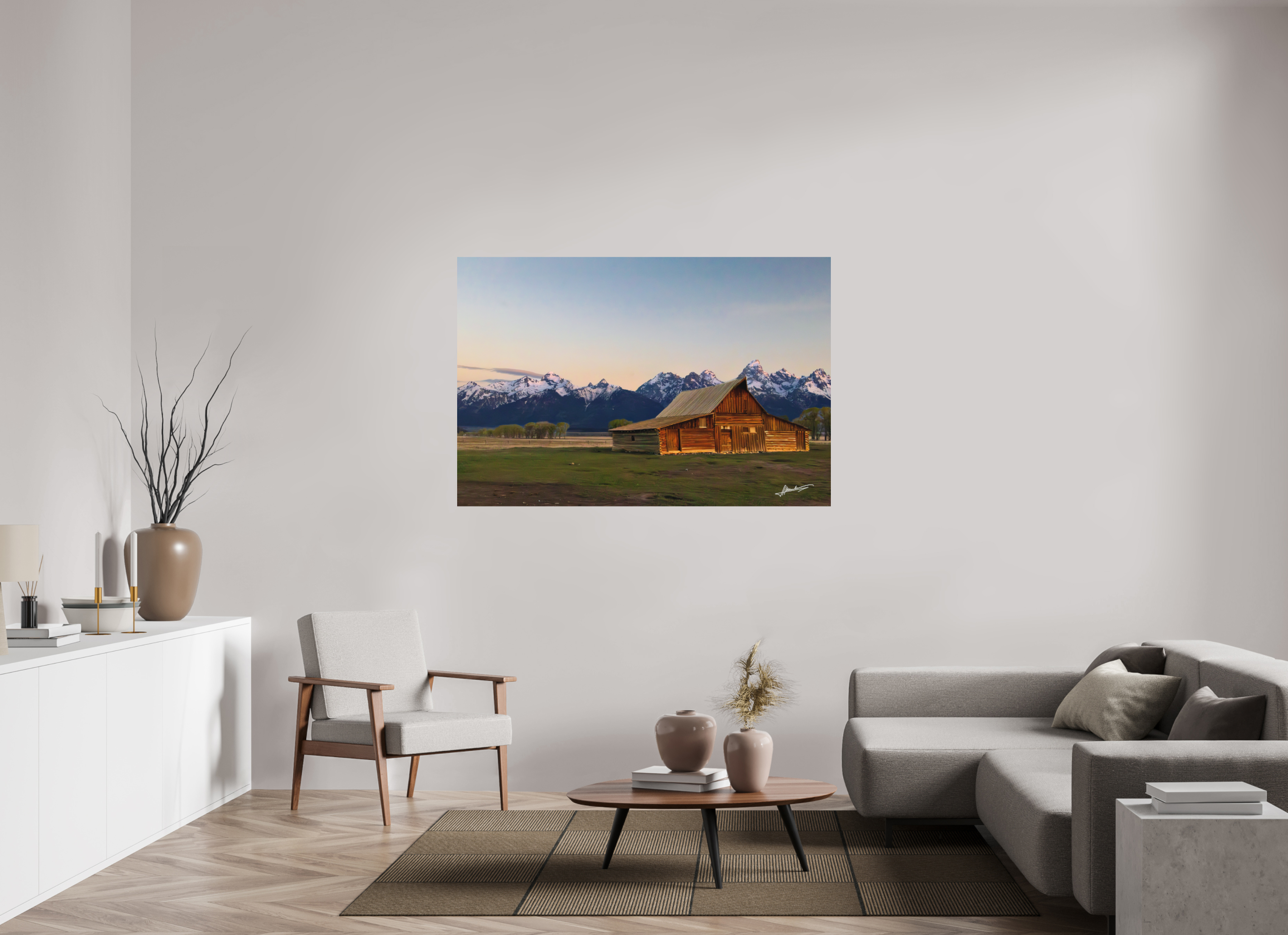 60 x 40″, Metal Dibond Sunrise on the T.A. Barn