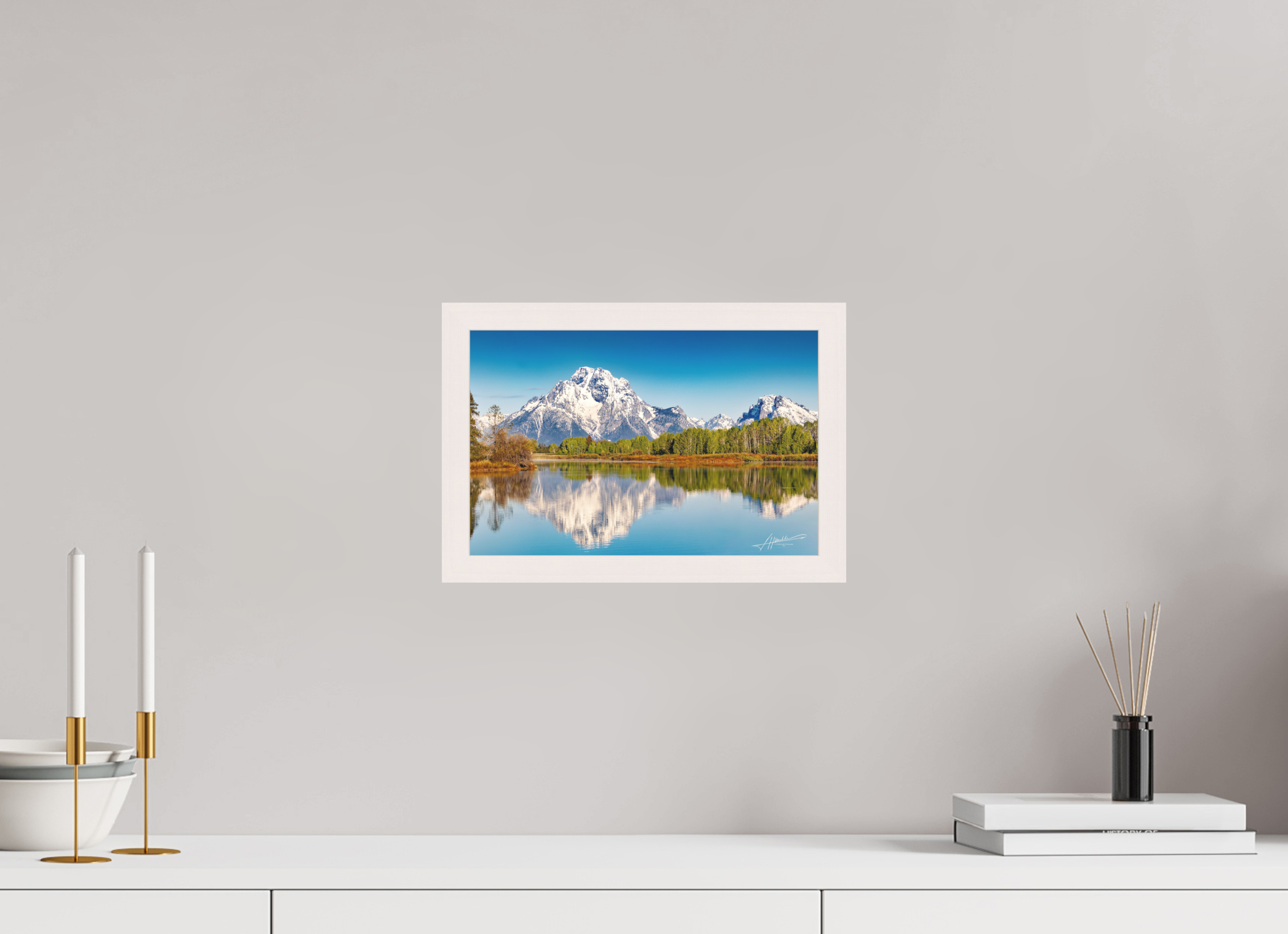 12 x 8″, Shadow Box Frame Serene Reflection