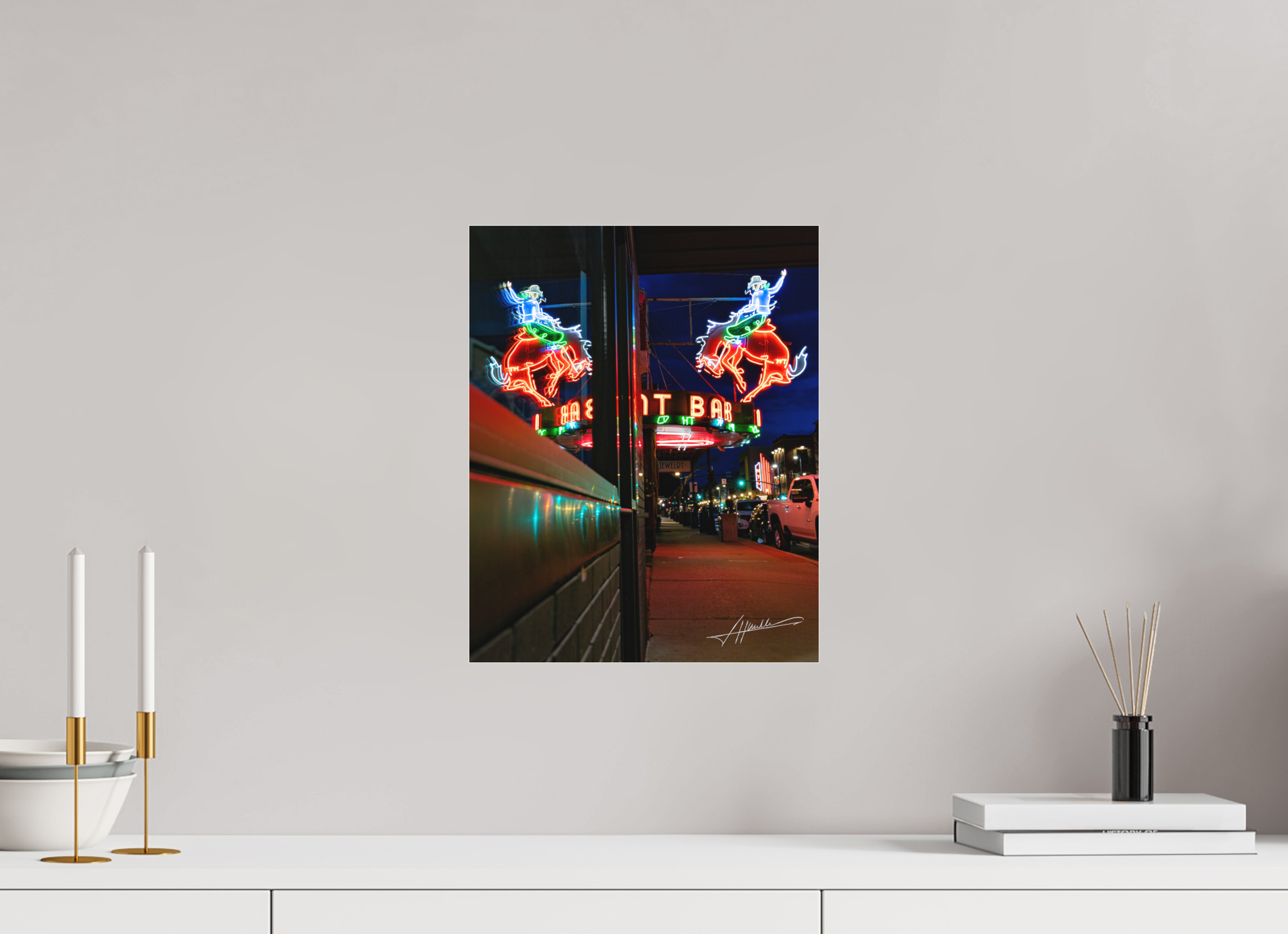 12 x 15″, Fine Pigment Under Acrylic Mint Bar Sherridan