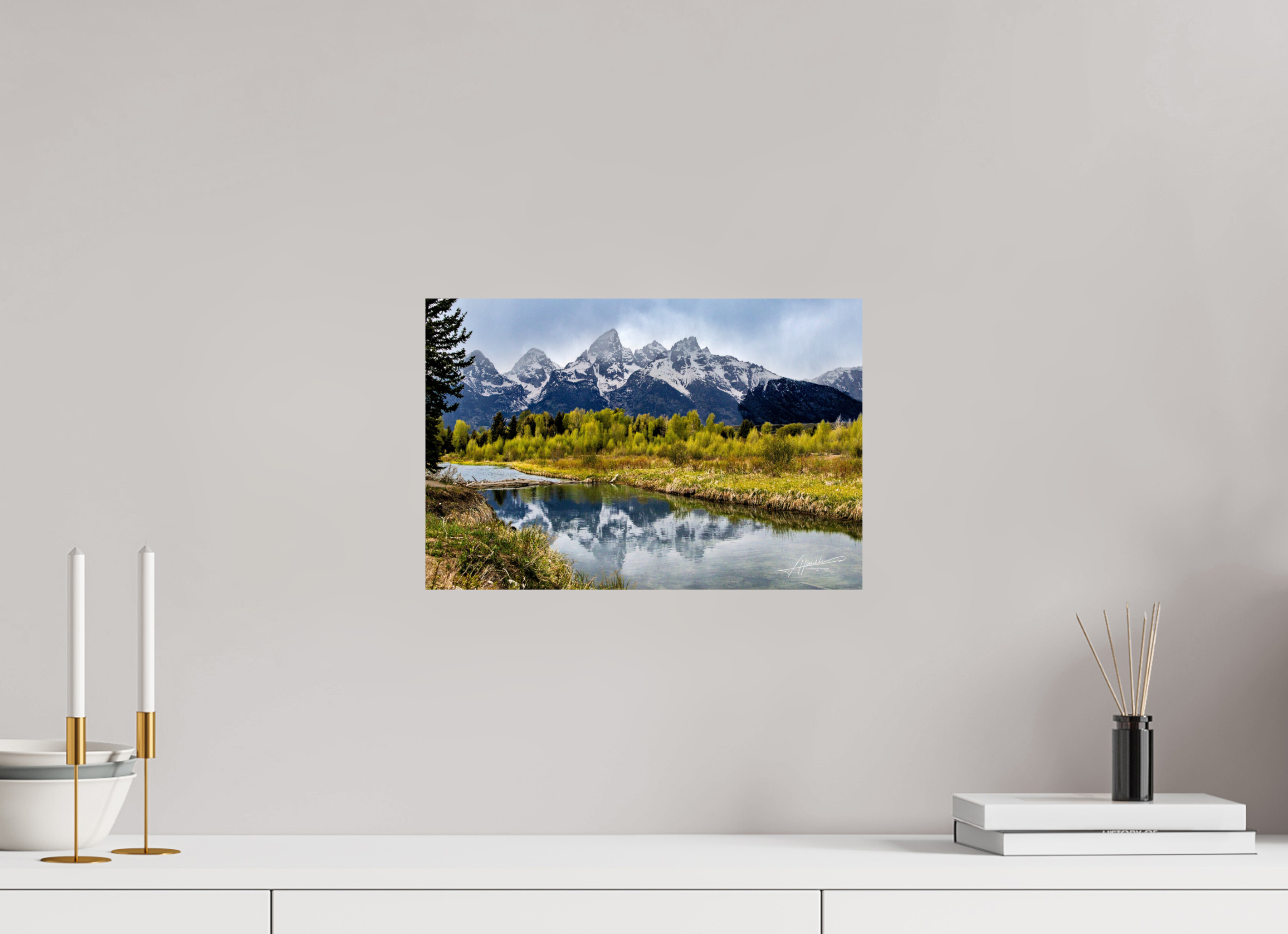 15 x 10″, Fine Art Dibond Reflecting Peaks