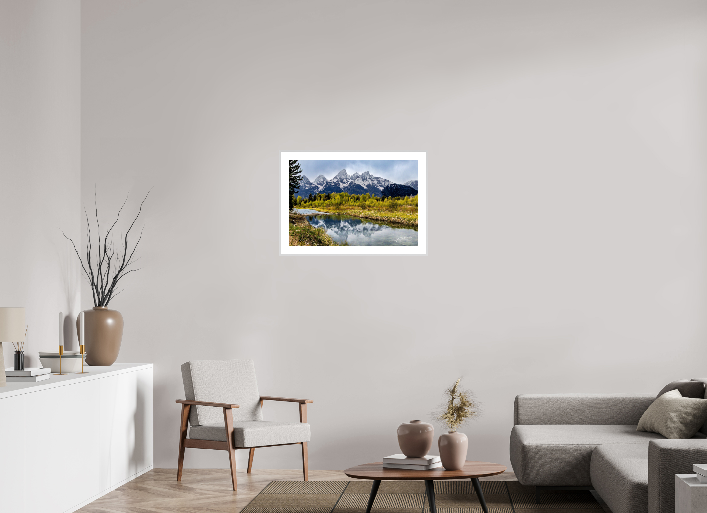 30 x 20″, Changeable Magnetic Frame Reflecting Peaks