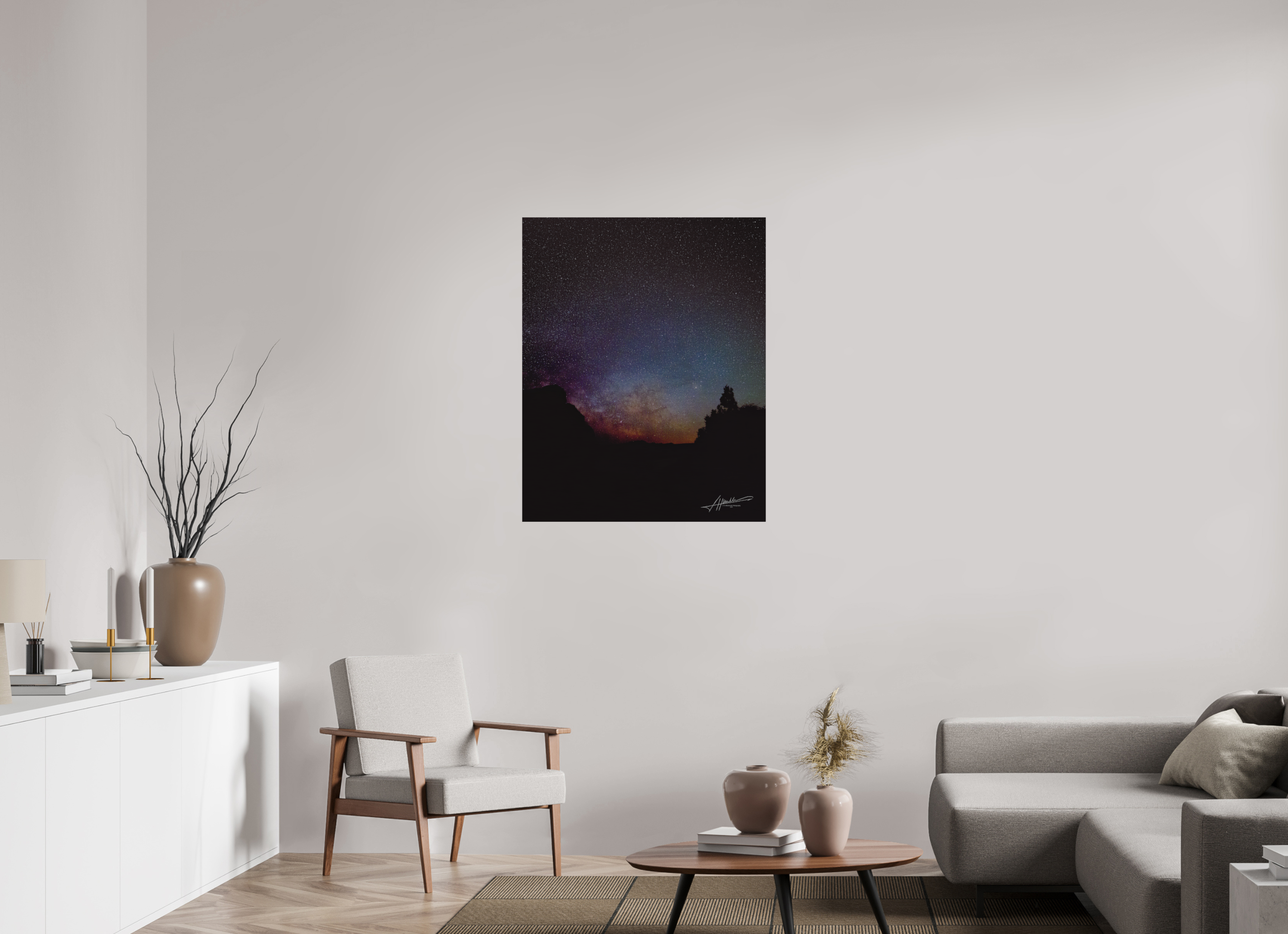 31 x 38.7″, Direct Brushed Aluminum Eye of the Milky Way