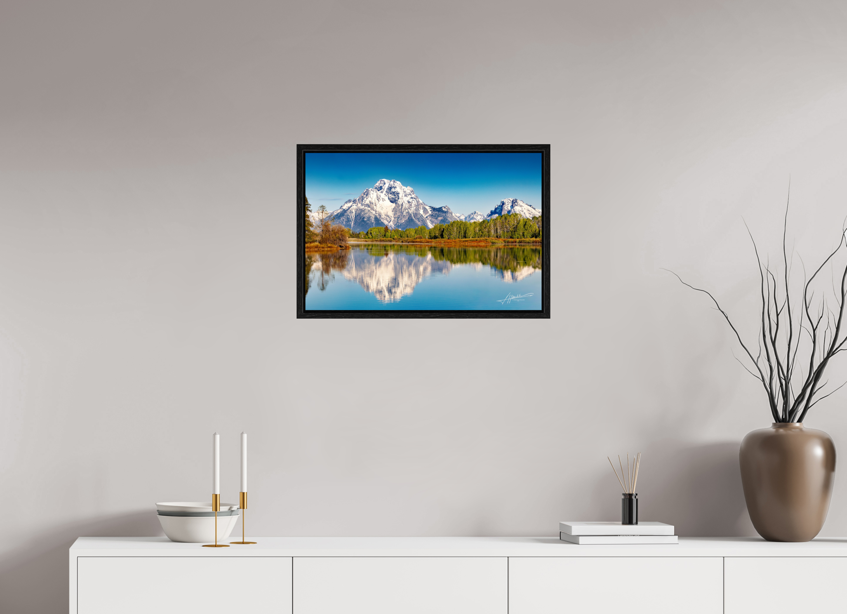 24 x 16″, Floater Frame Serene Reflection