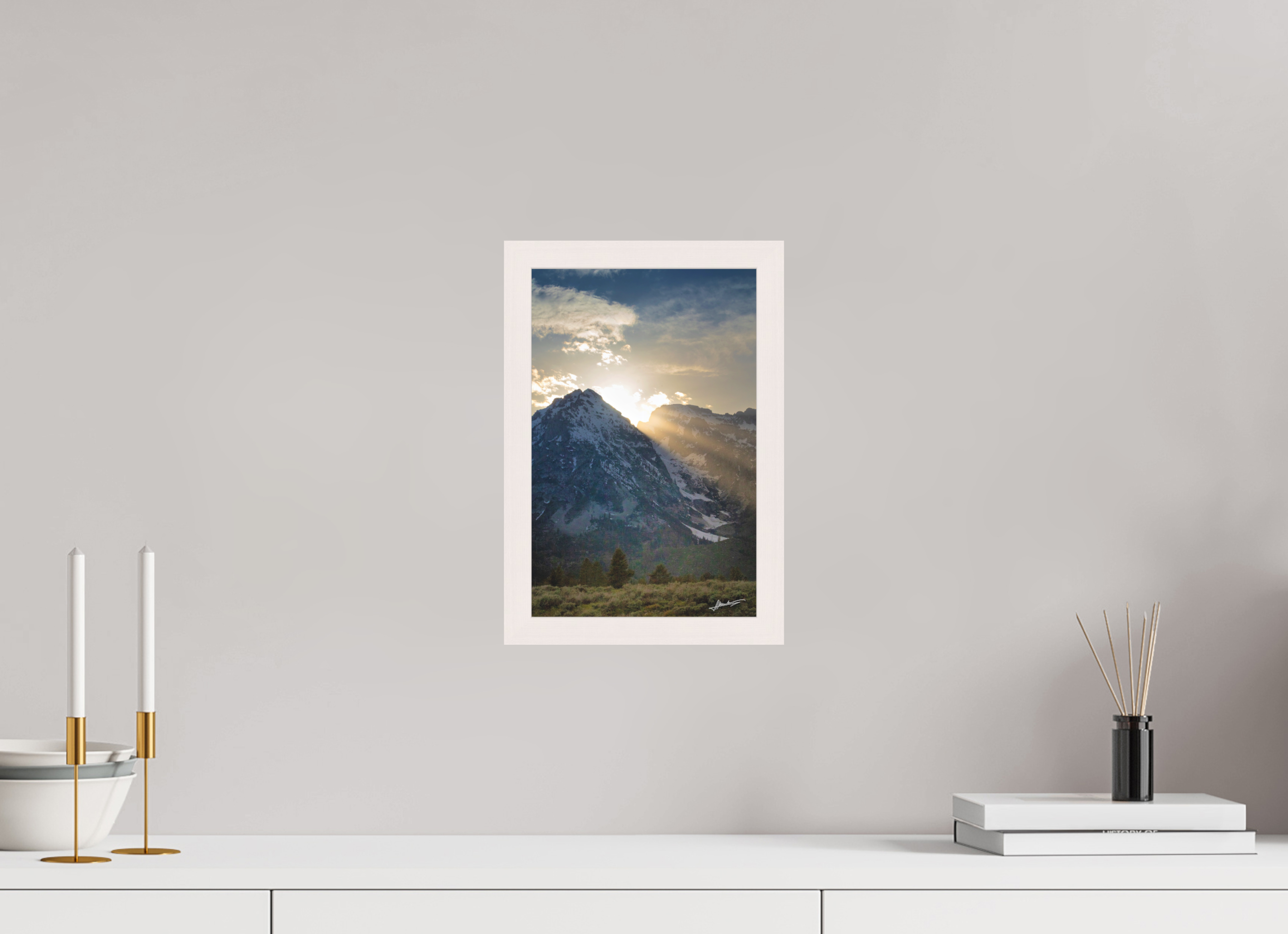 8 x 12″, Shadow Box Frame Light on the Valley