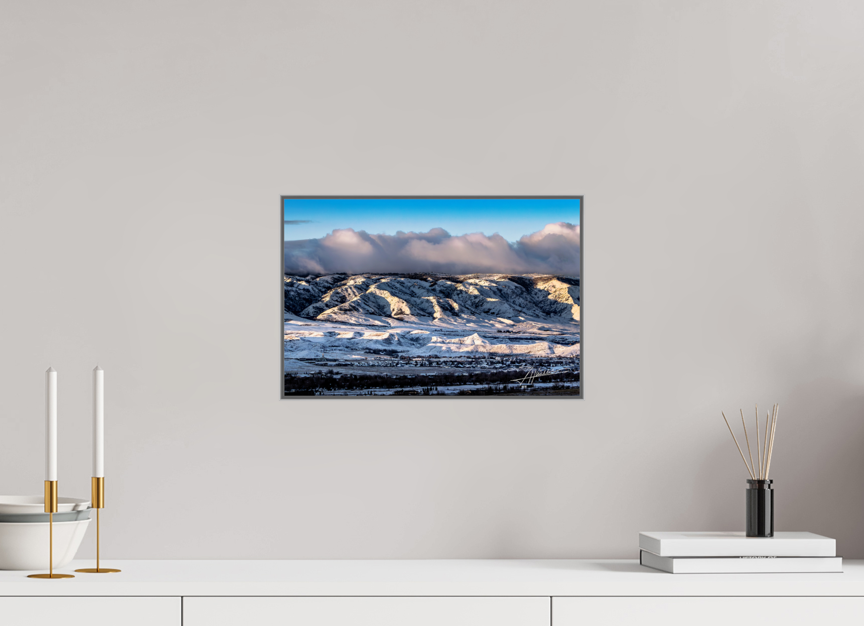 15 x 10″, Aluminum ArtBox Sunset After a Snow Storm